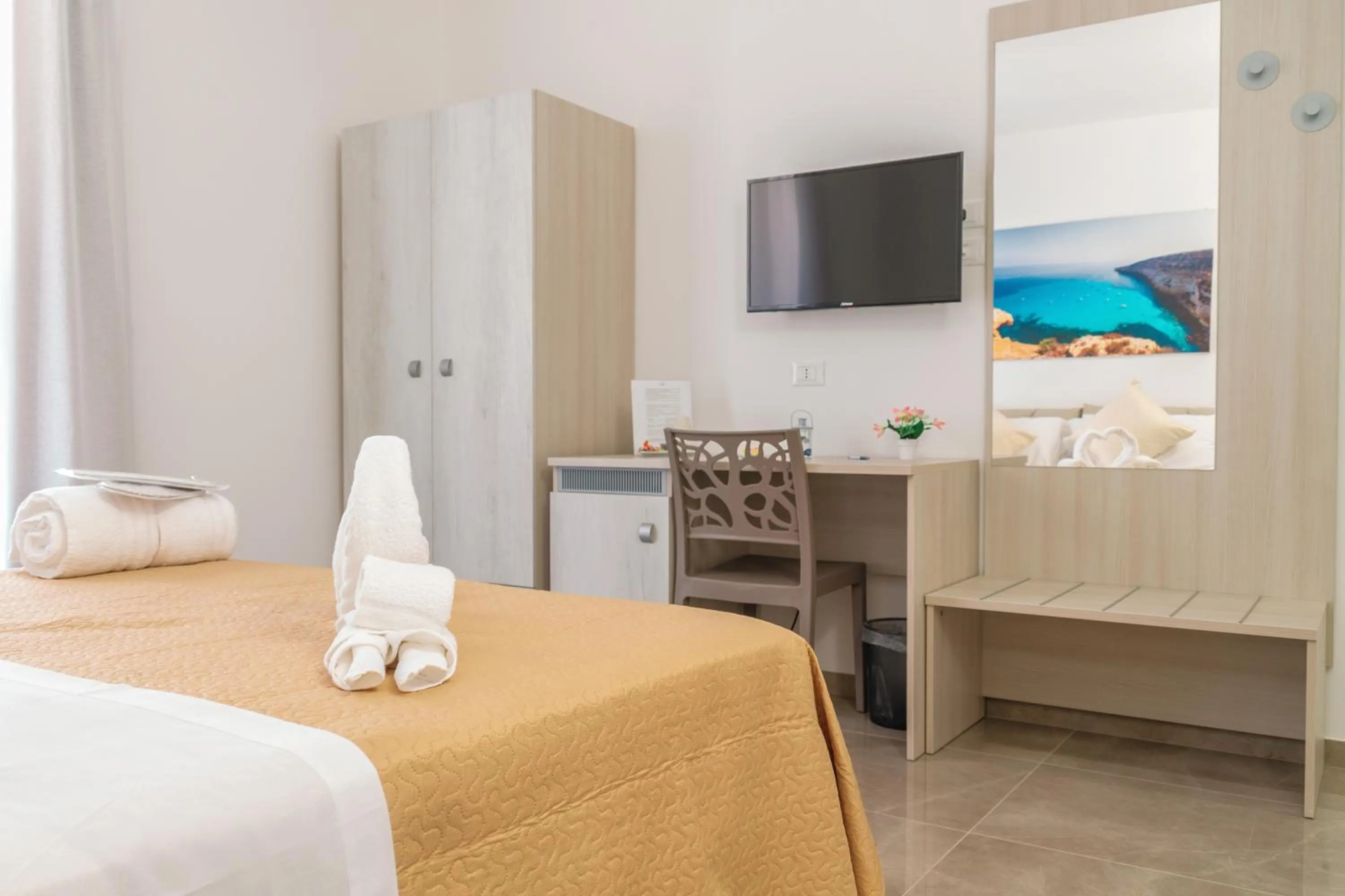 Bed in Mediterraneo Palace Luxury Affittacamere