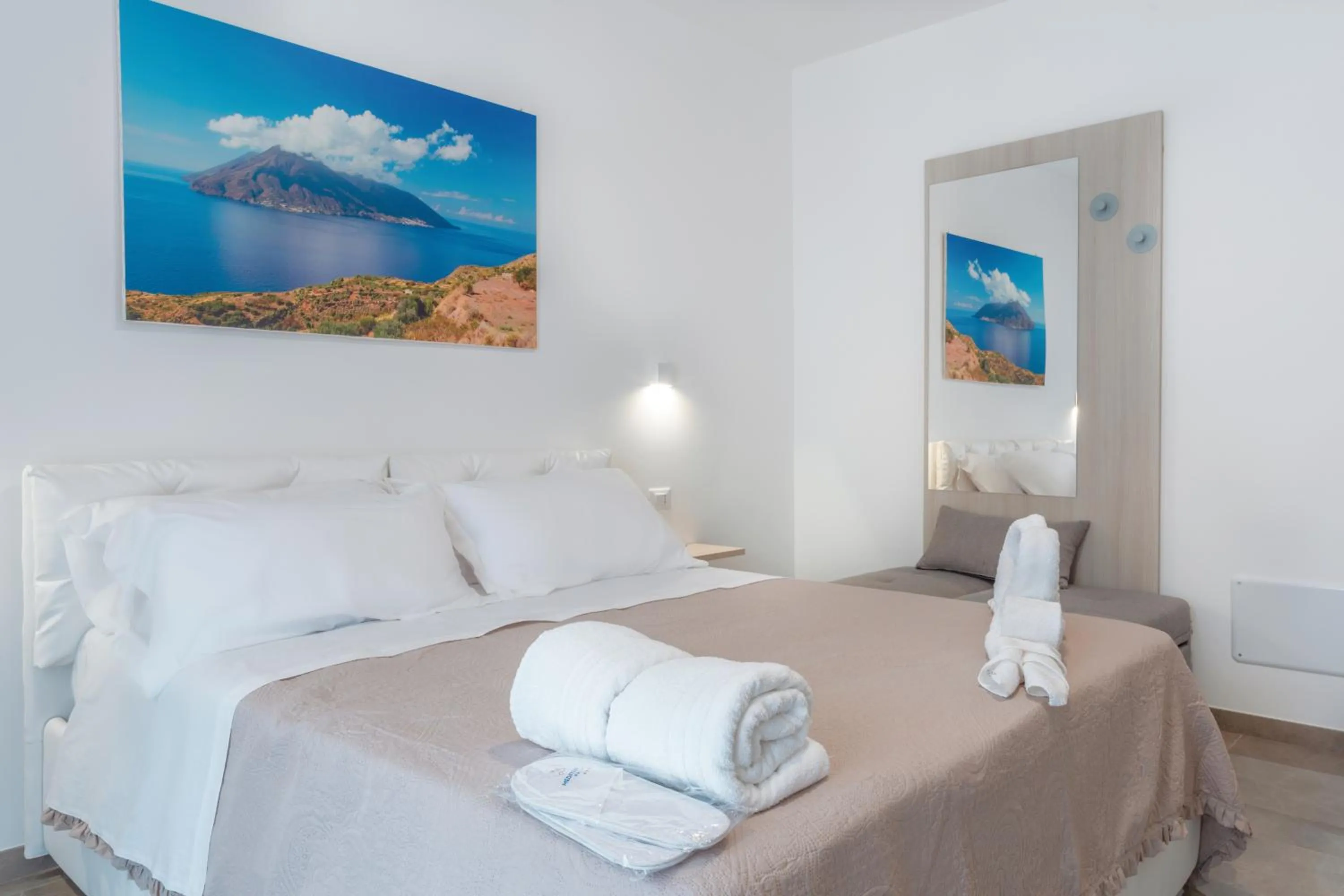 Bed in Mediterraneo Palace Luxury Affittacamere