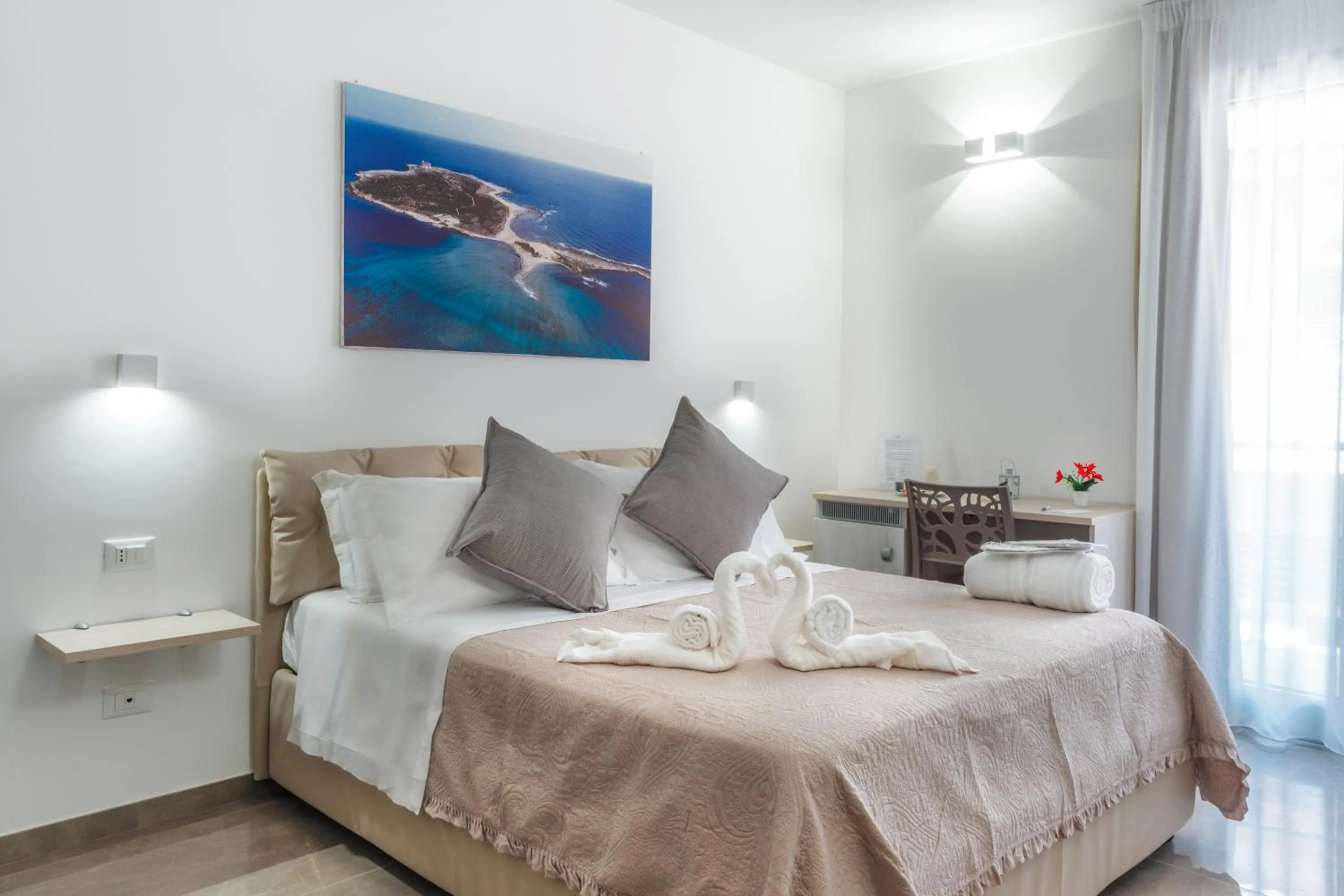 Bed in Mediterraneo Palace Luxury Affittacamere