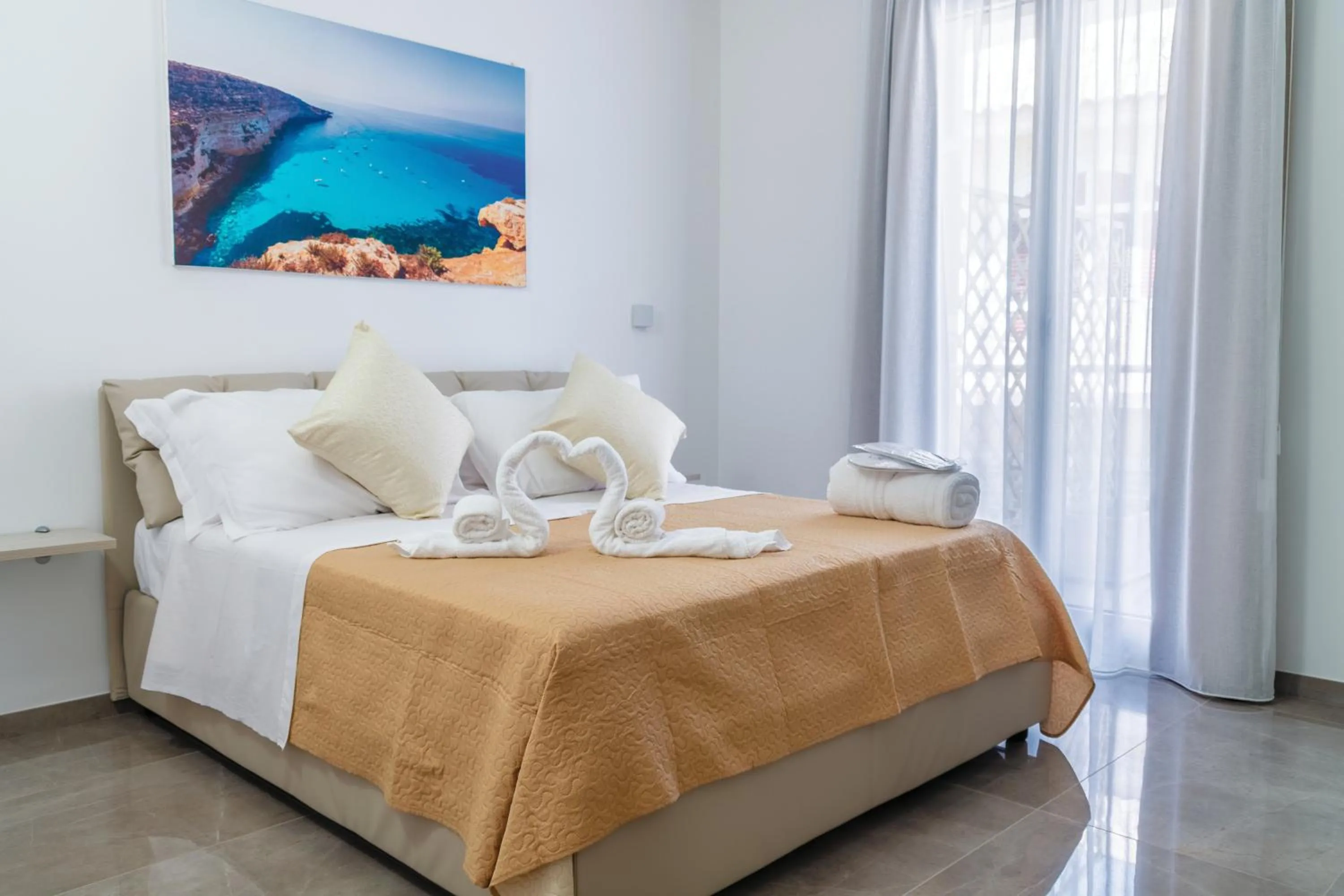 Bed in Mediterraneo Palace Luxury Affittacamere