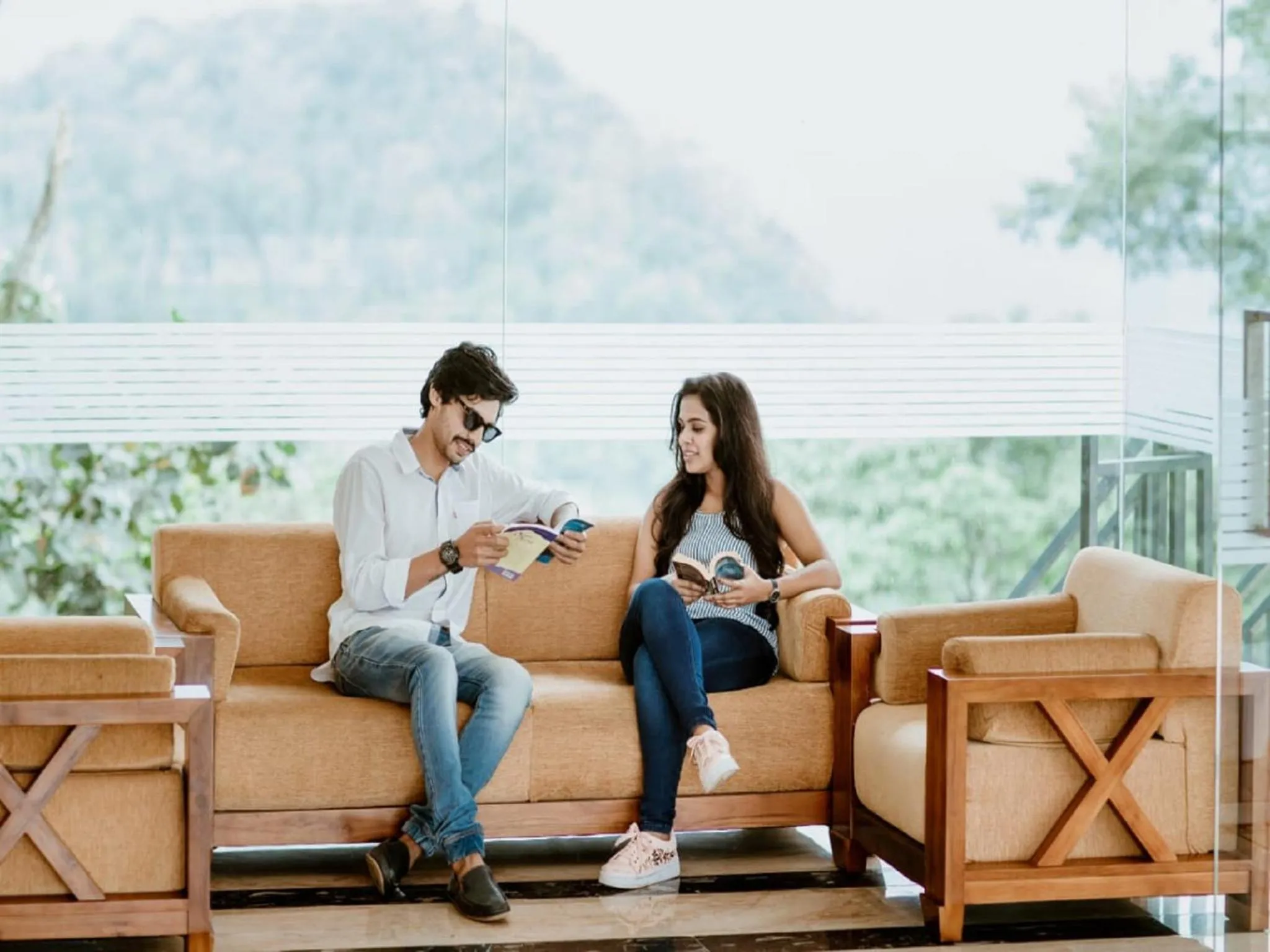 Seating area in The Lake View Munnar