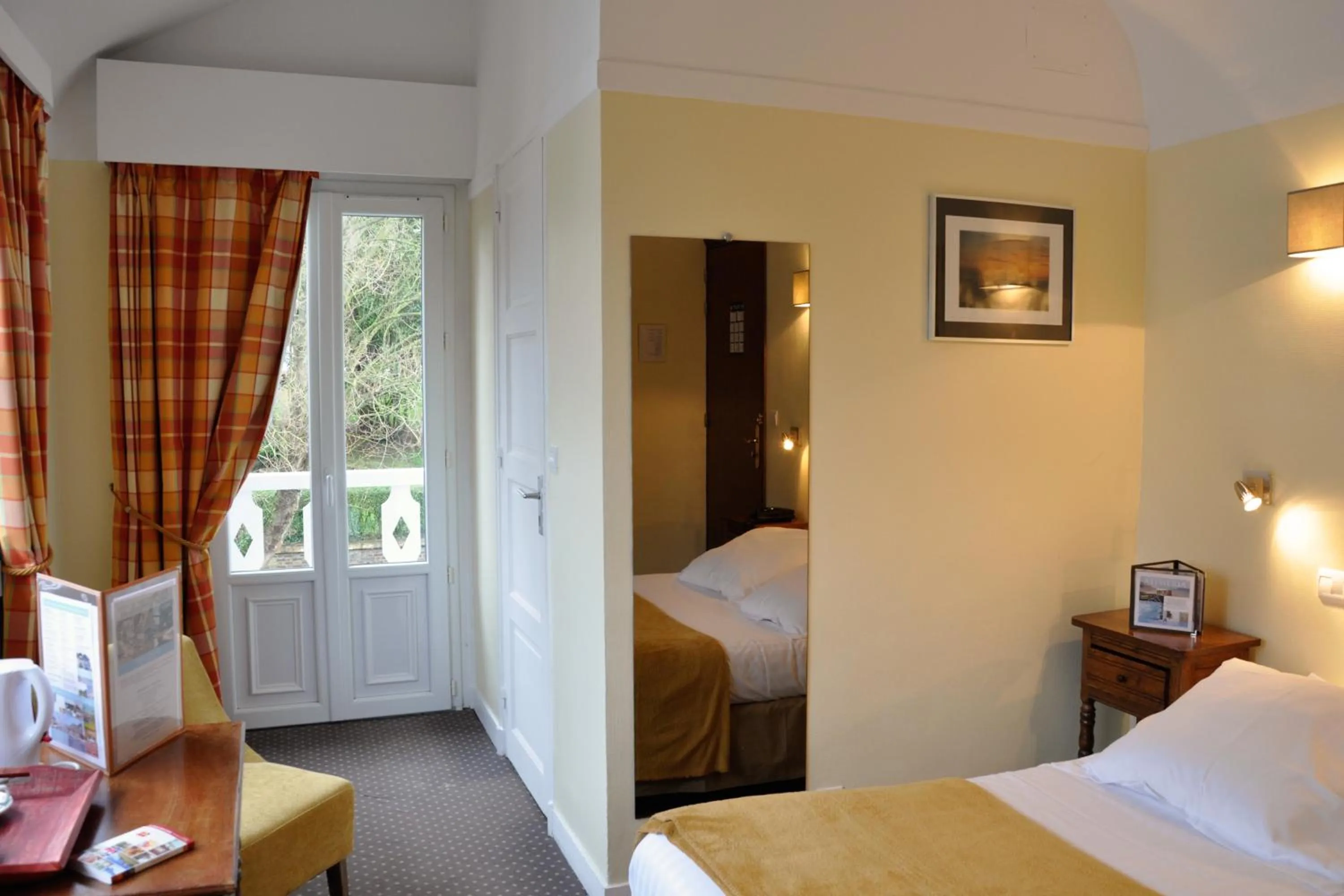 Bedroom, Bed in Hostellerie et SPA de la Vieille Ferme