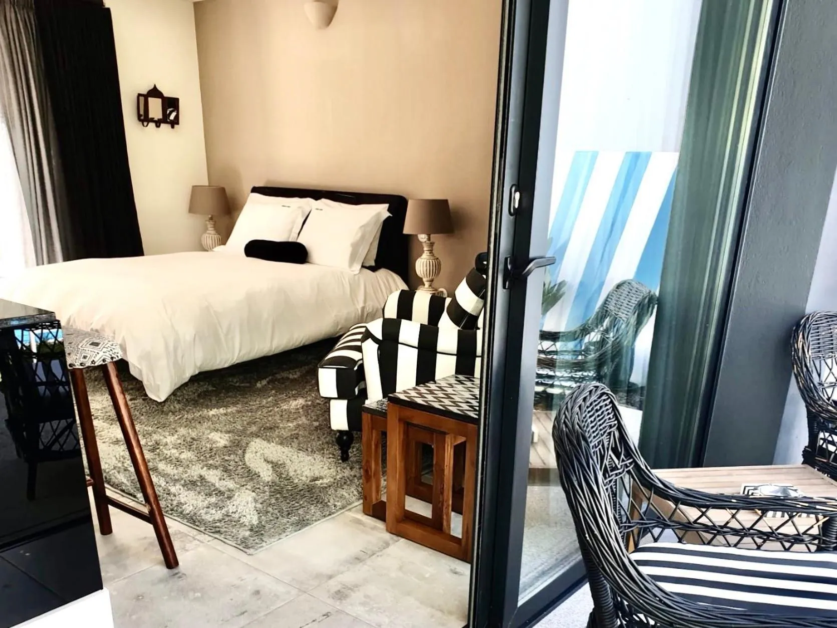 Balcony/Terrace, Bed in Maison Cabral