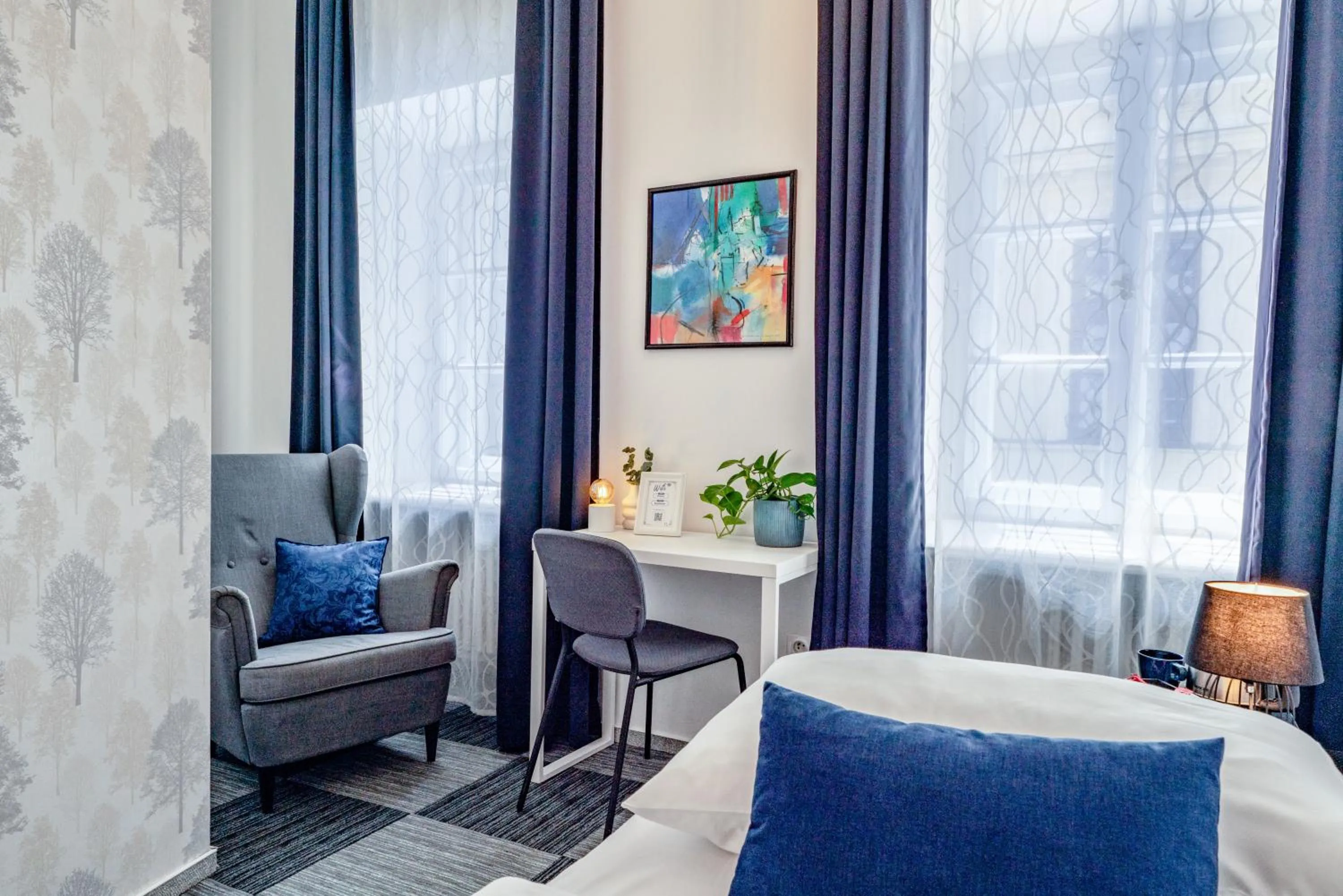 Decorative detail, Bed in BlueBell Hotel