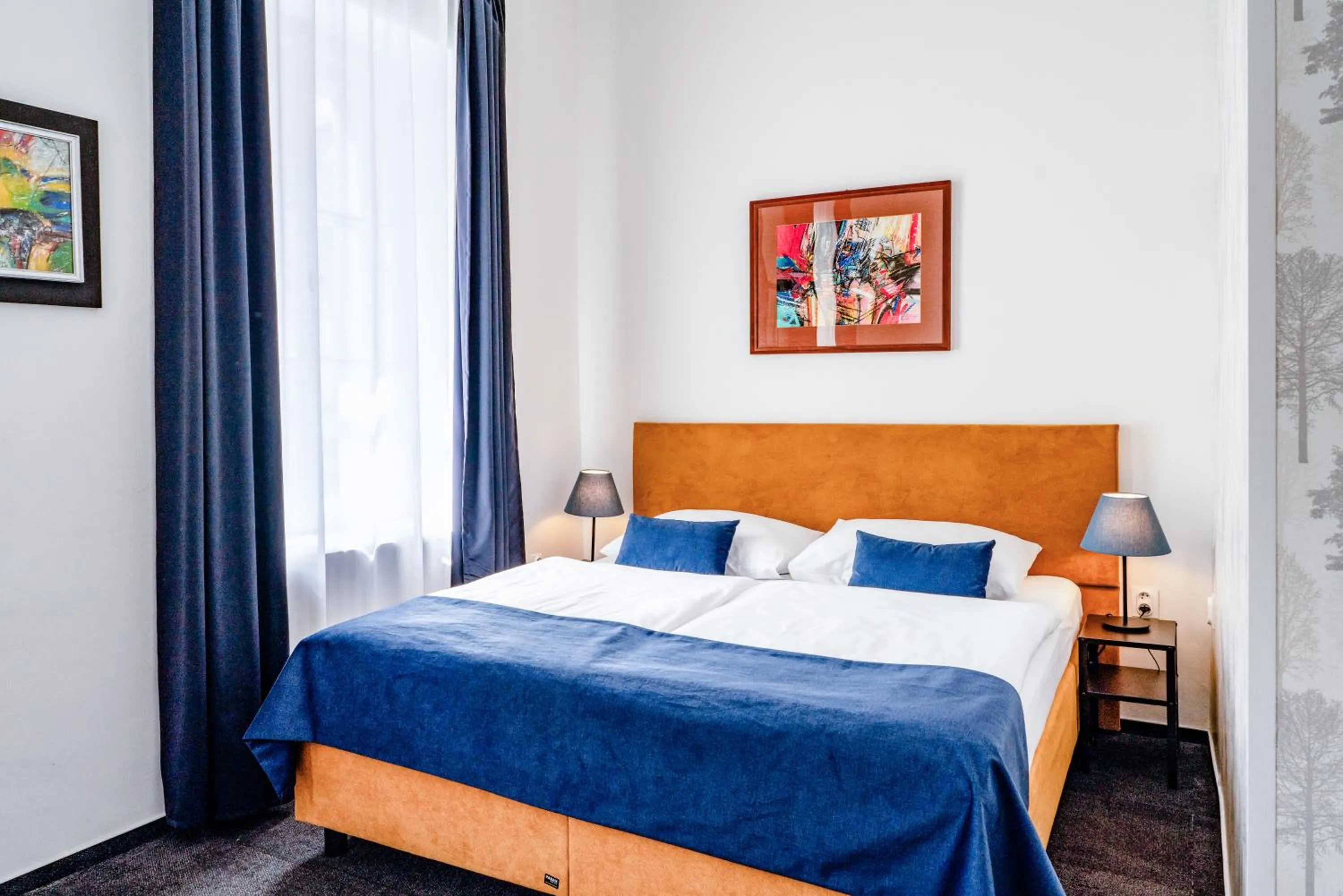 Decorative detail, Bed in BlueBell Hotel