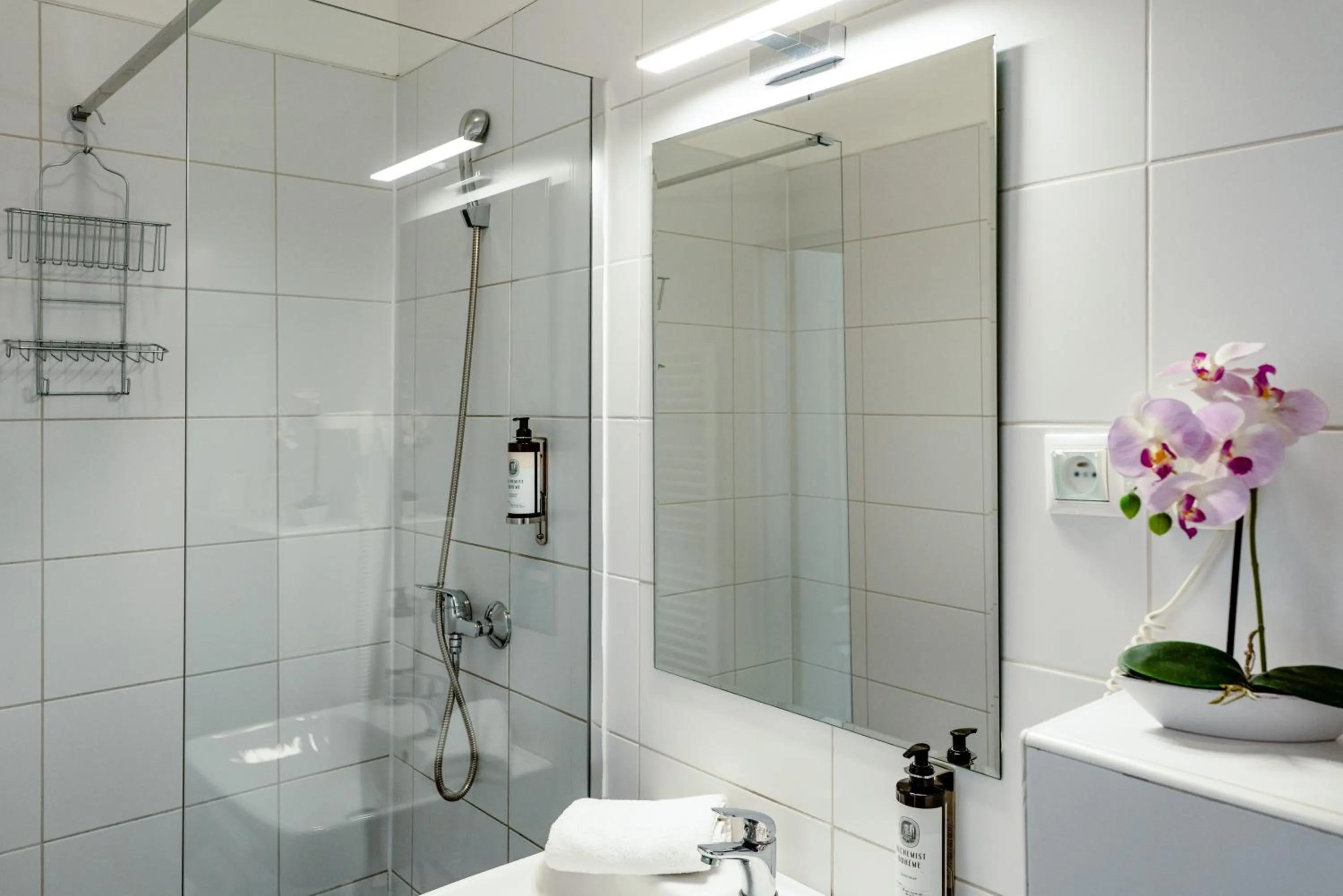 Shower in BlueBell Hotel