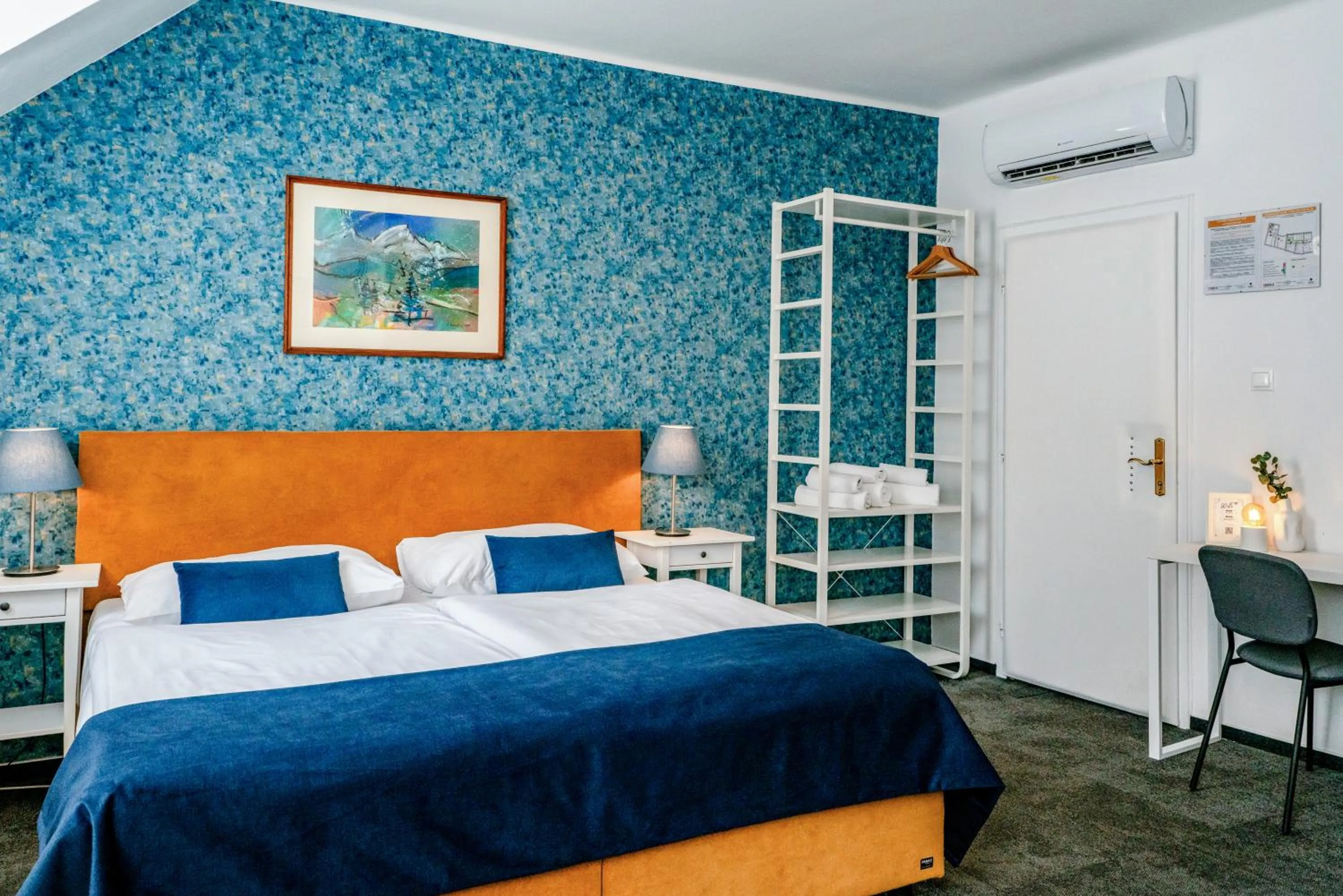 Decorative detail, Bed in BlueBell Hotel