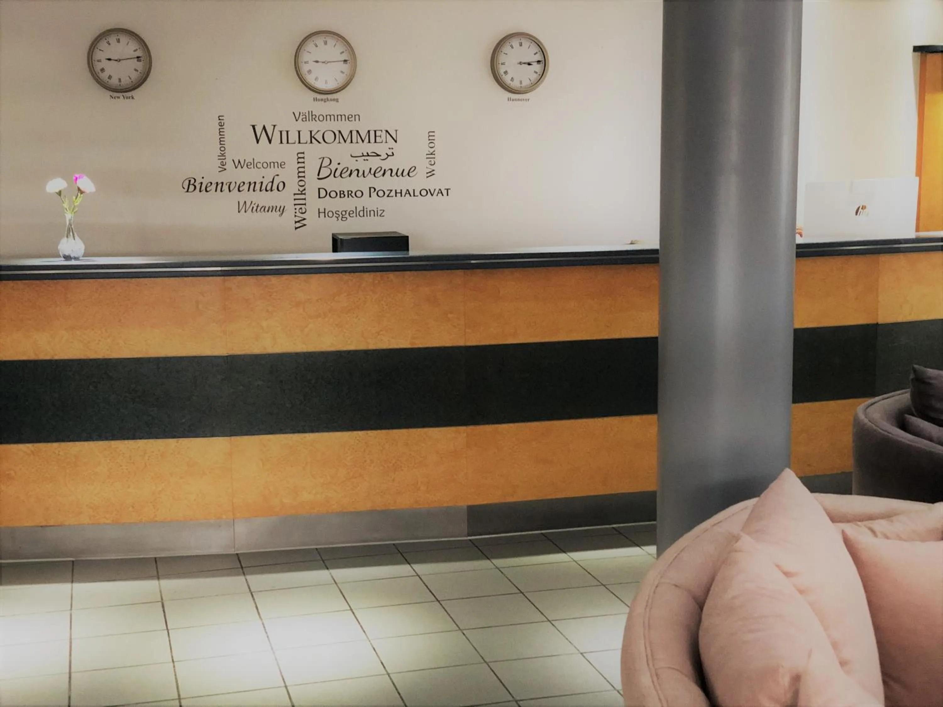 Lobby or reception in A&M Hotel Barsinghausen