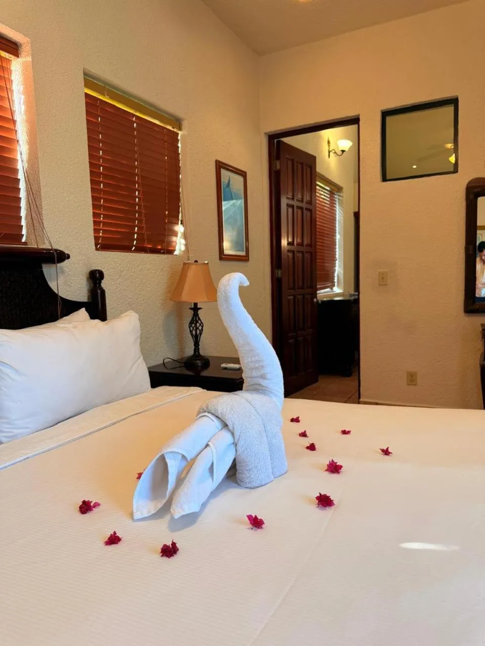 Bed in Mayan Princess Beach & Dive Resort