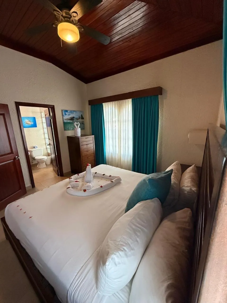 Bed in Mayan Princess Beach & Dive Resort