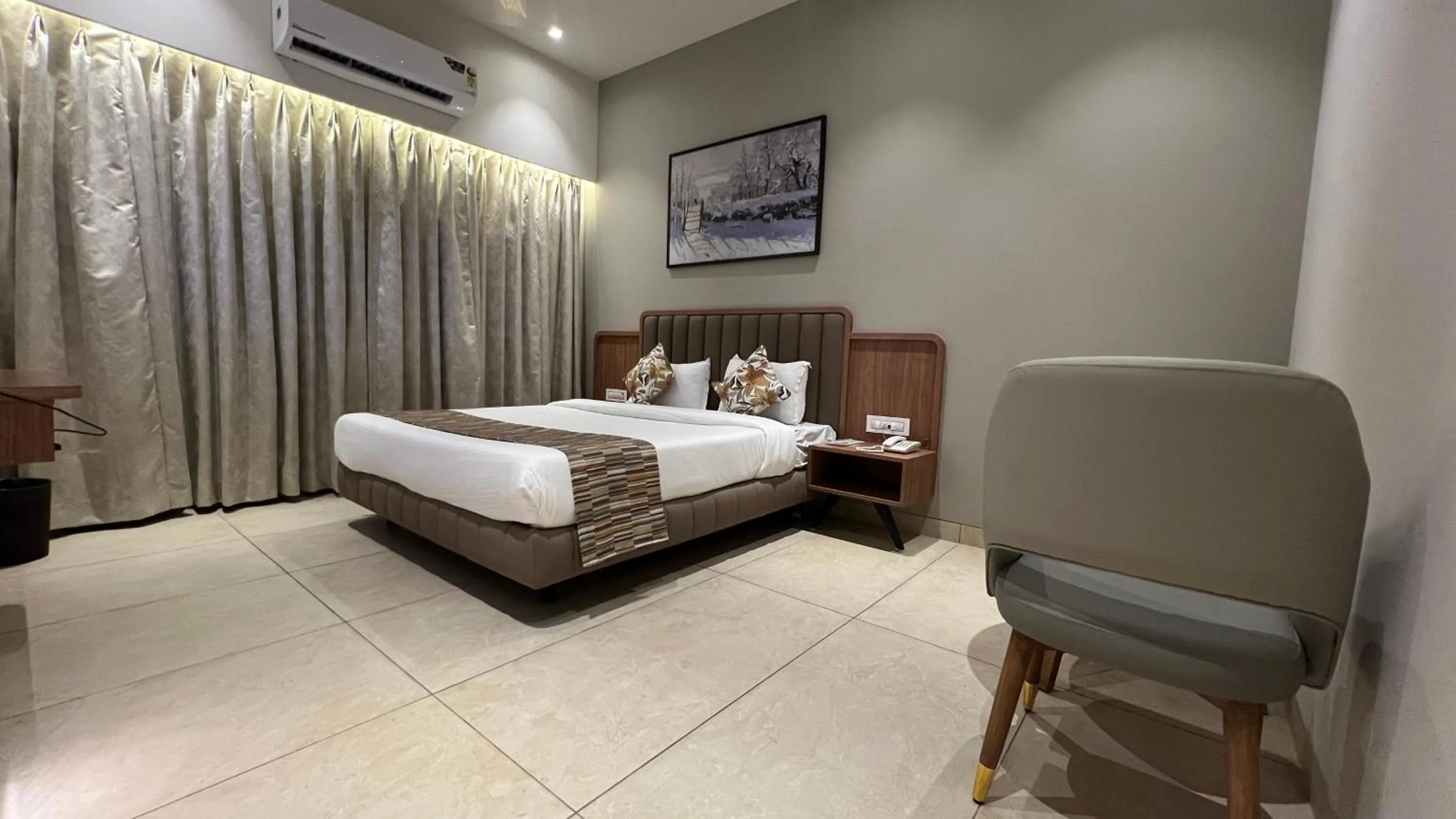 View (from property/room), Bed in Rudra Shelter Business Hotel