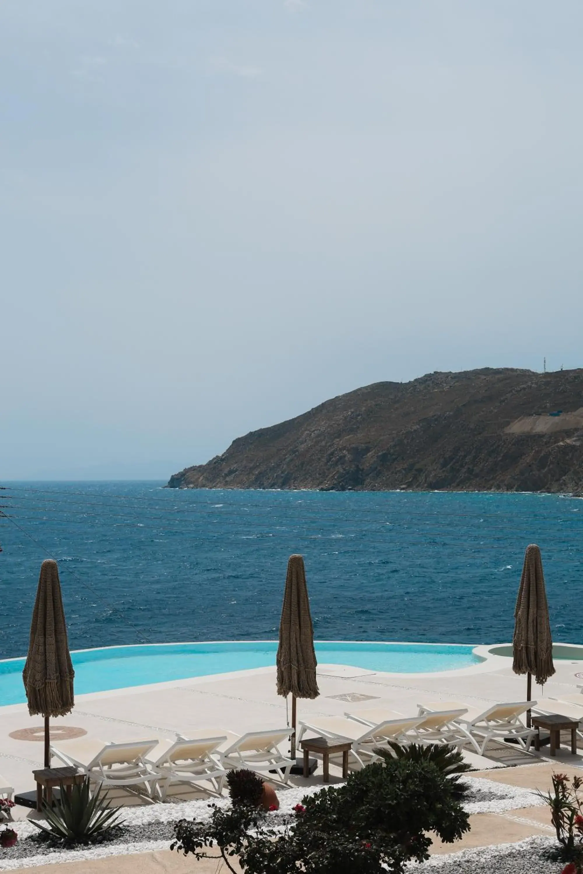 Pool view in Mykonos Pantheon Pool view in Mykonos Pantheon