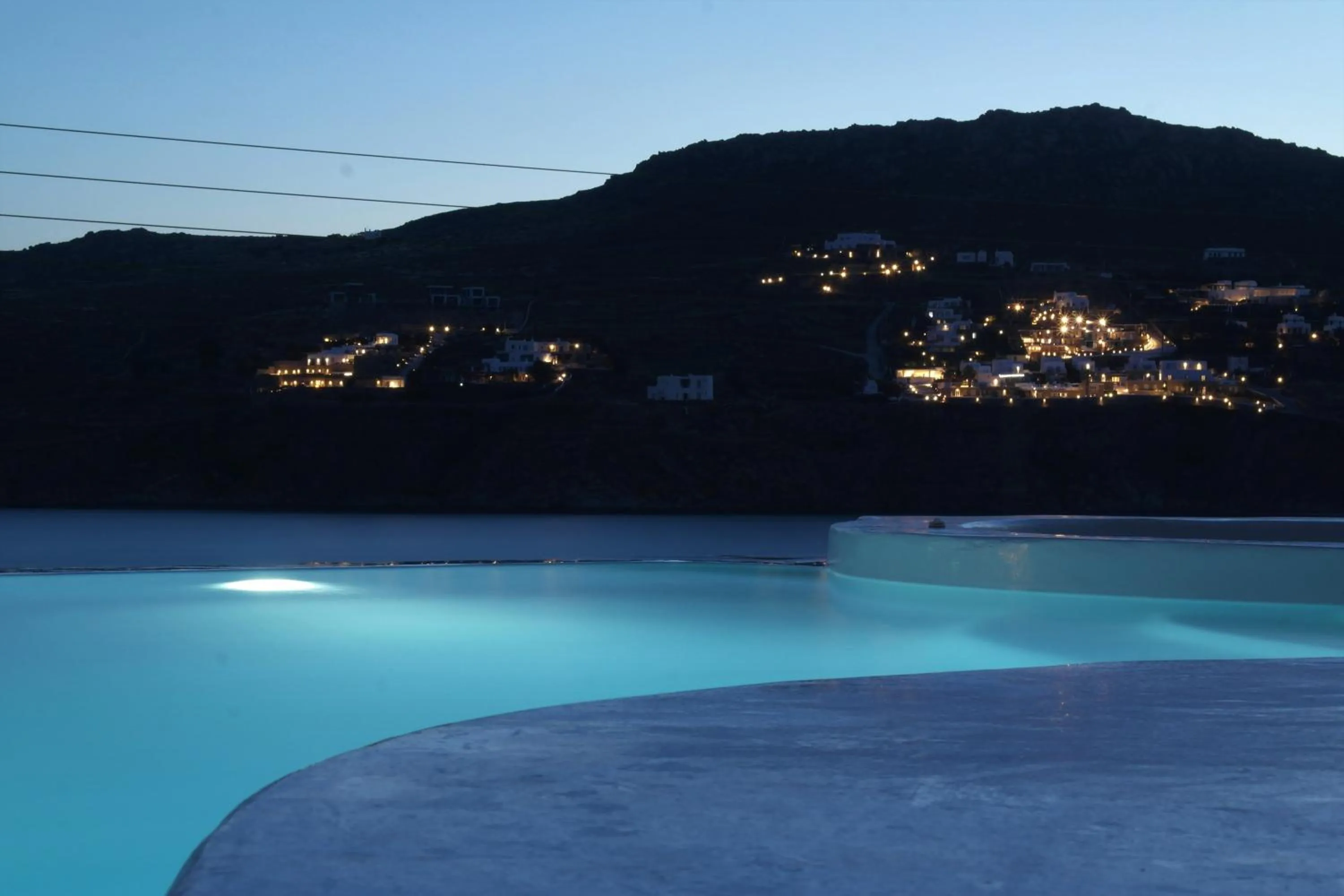 Pool view in Mykonos Pantheon