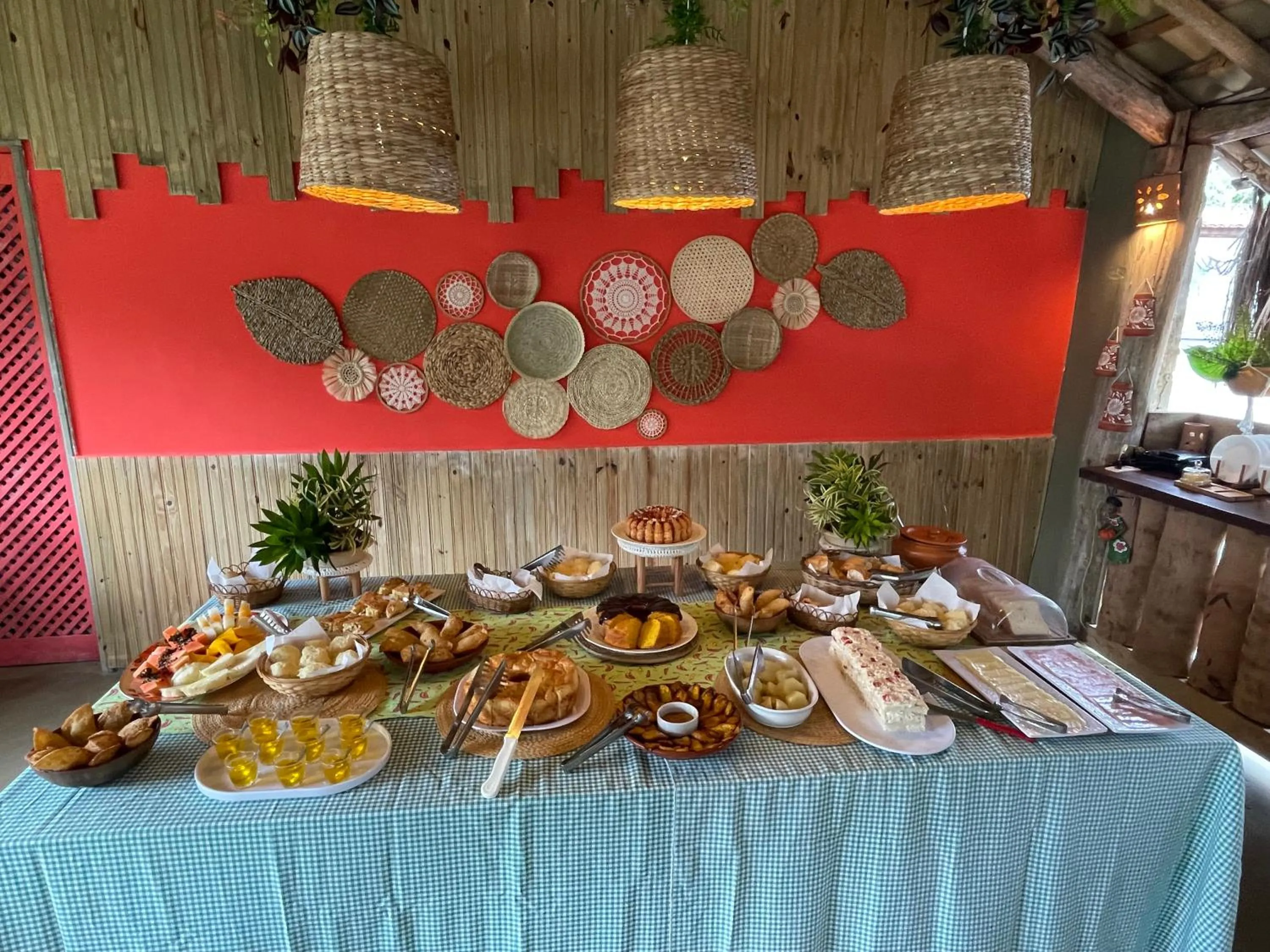 Buffet breakfast in Pousada Nascer do Sol