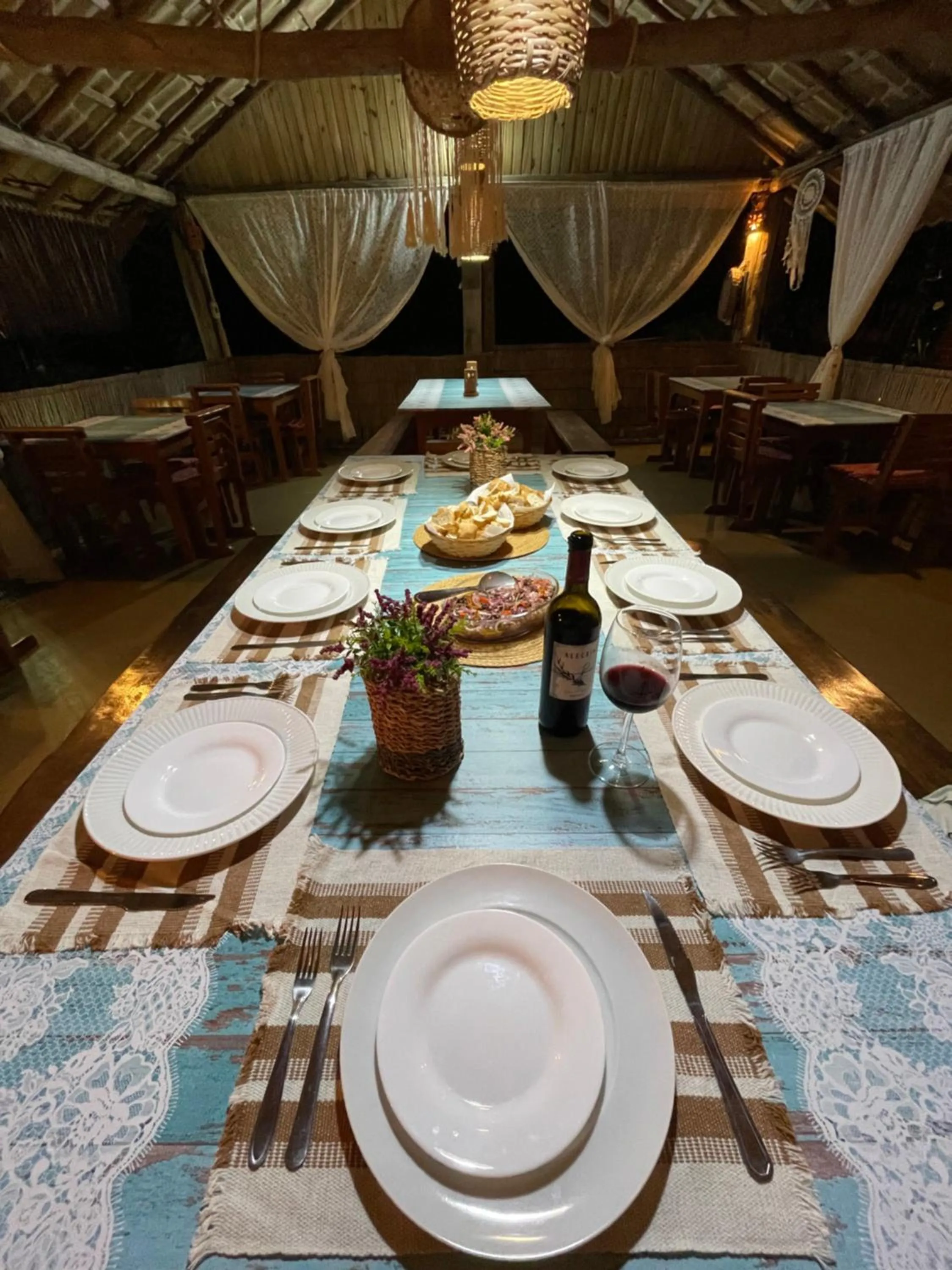 Dining area in Pousada Nascer do Sol