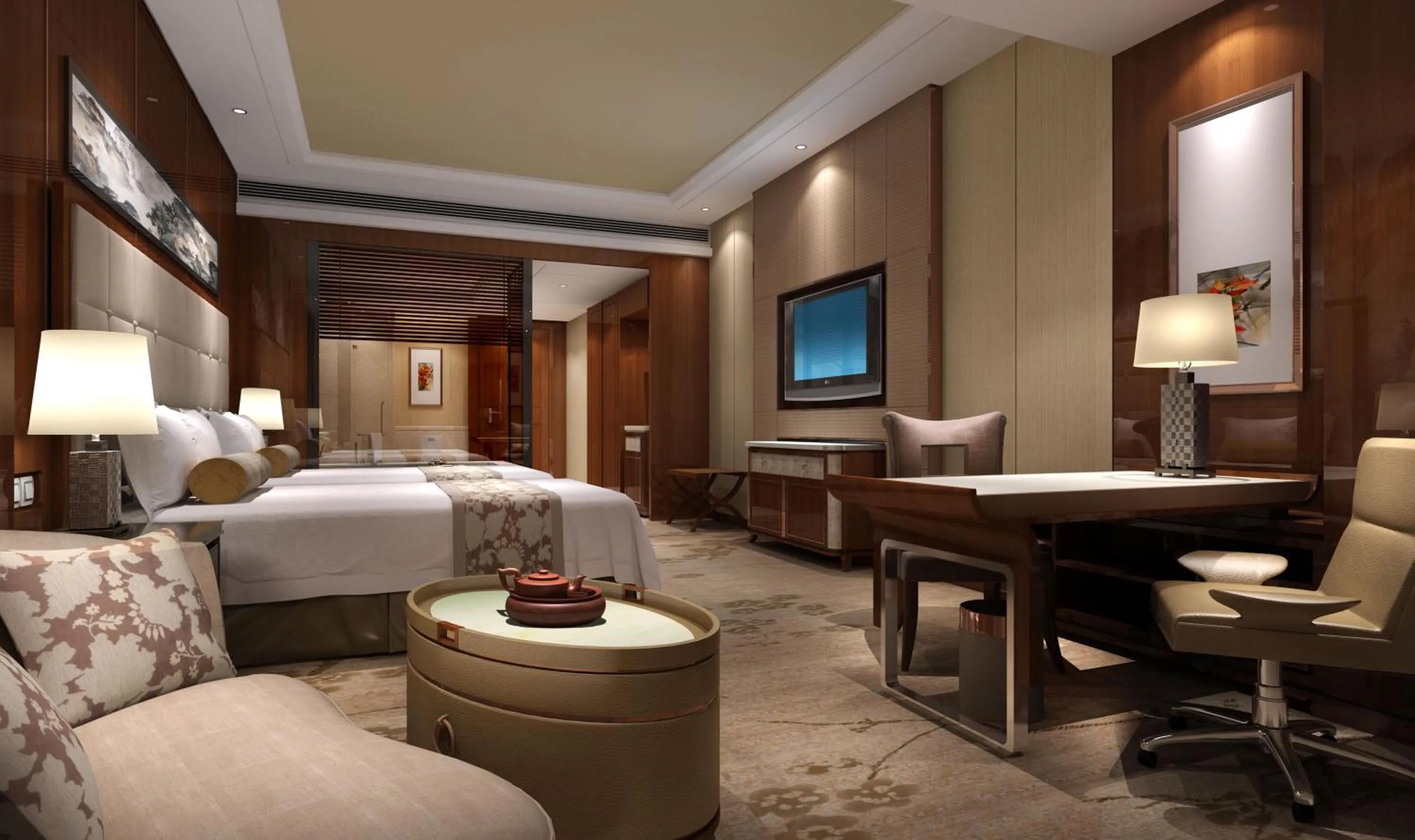 Bed in Estandon Hotel Guangzhou