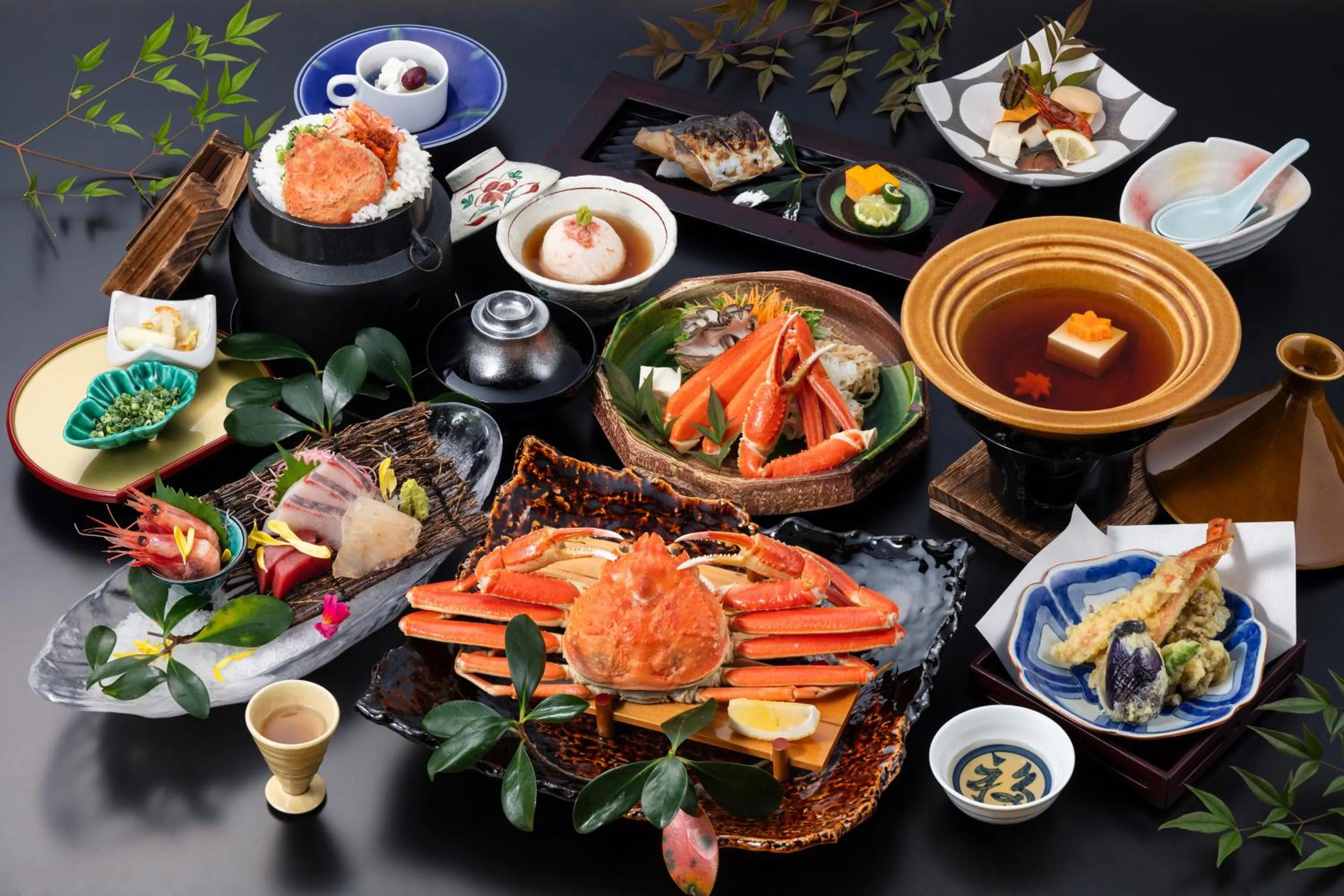 Dinner in Yamanaka Onsen Hanatsubaki