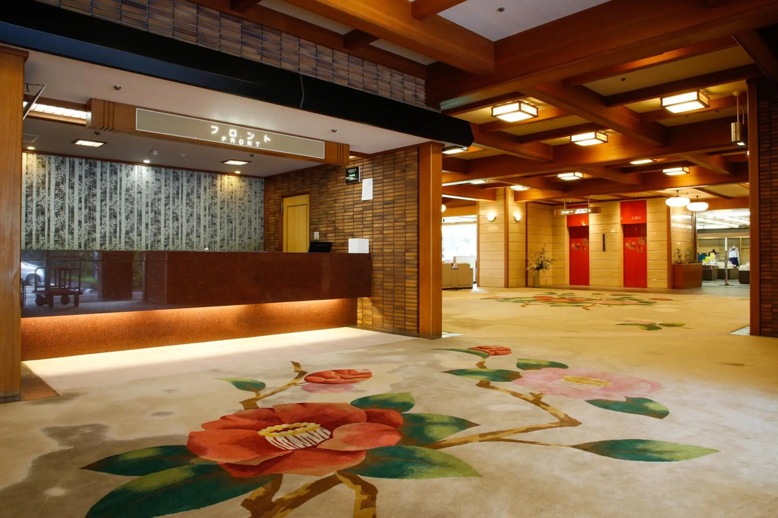 Lobby or reception, Bed in Yamanaka Onsen Hanatsubaki Lobby or reception, Bed in Yamanaka Onsen Hanatsubaki
