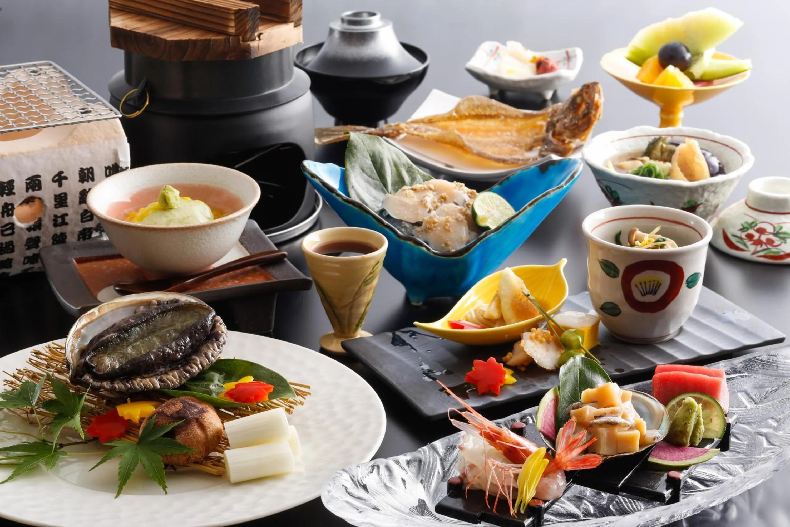 Dinner in Yamanaka Onsen Hanatsubaki