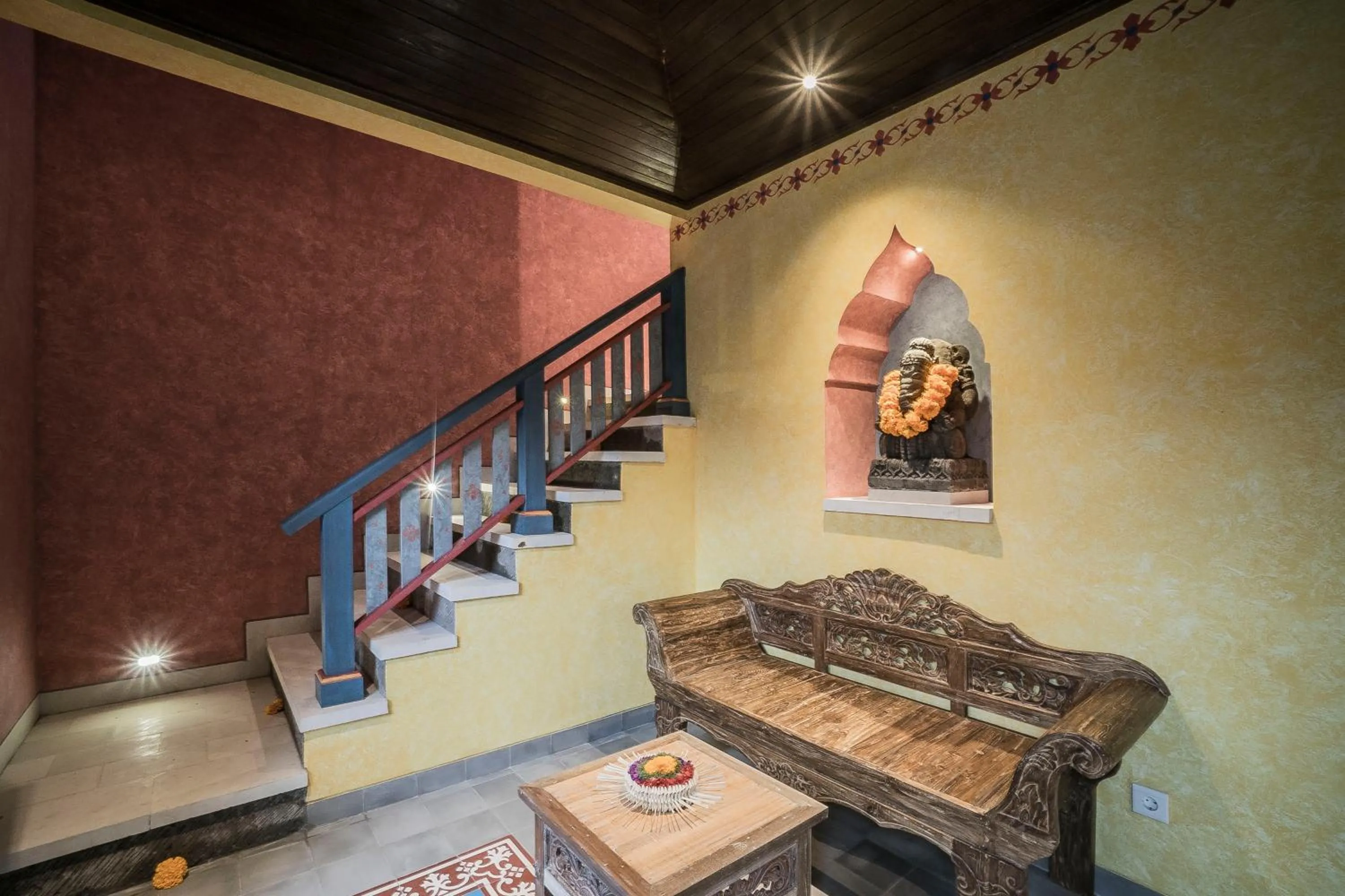 Seating area in Villa Tanah Carik by Mahaputra