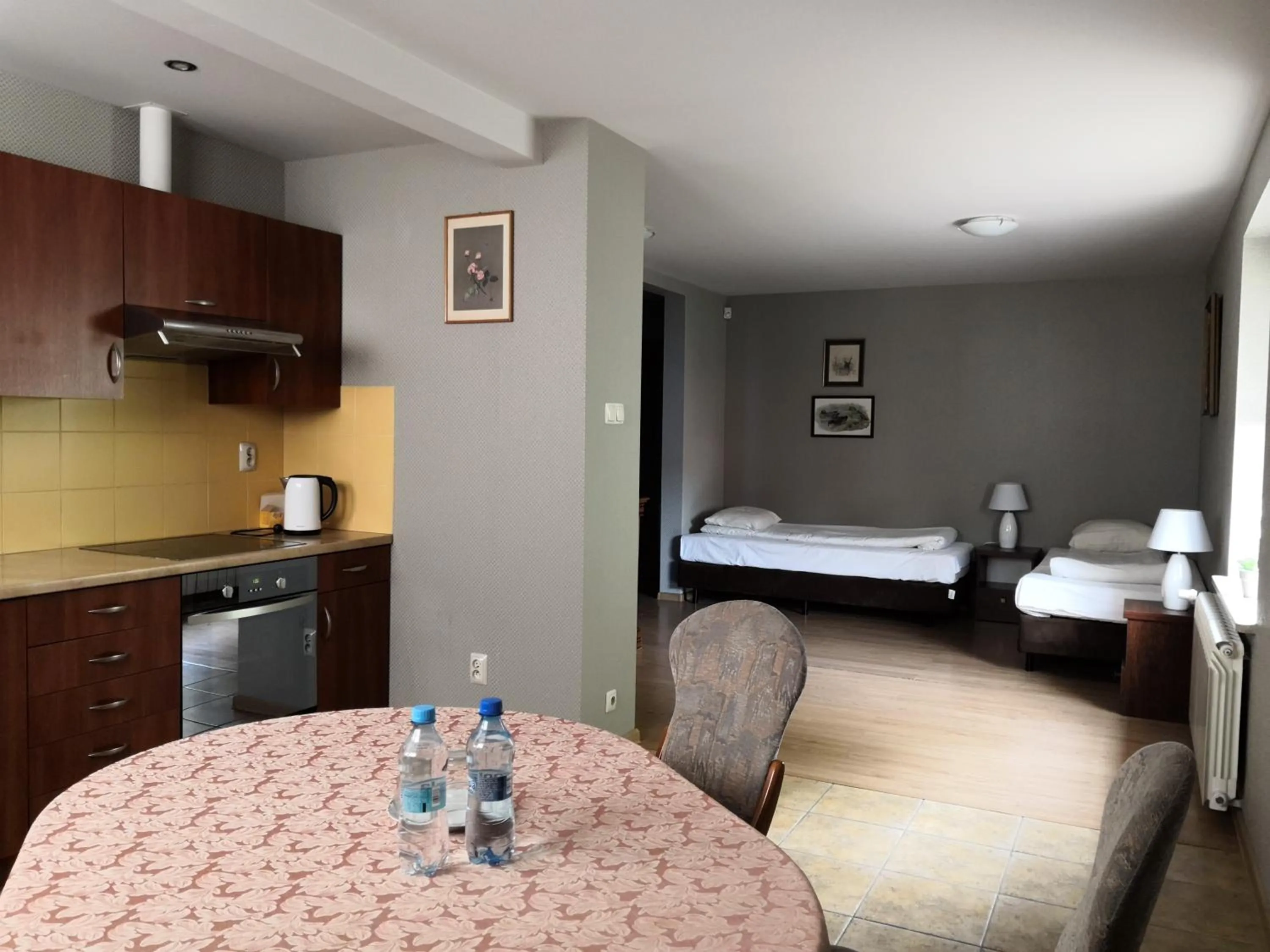 Kitchen or kitchenette, Bed in Hotel Folwark