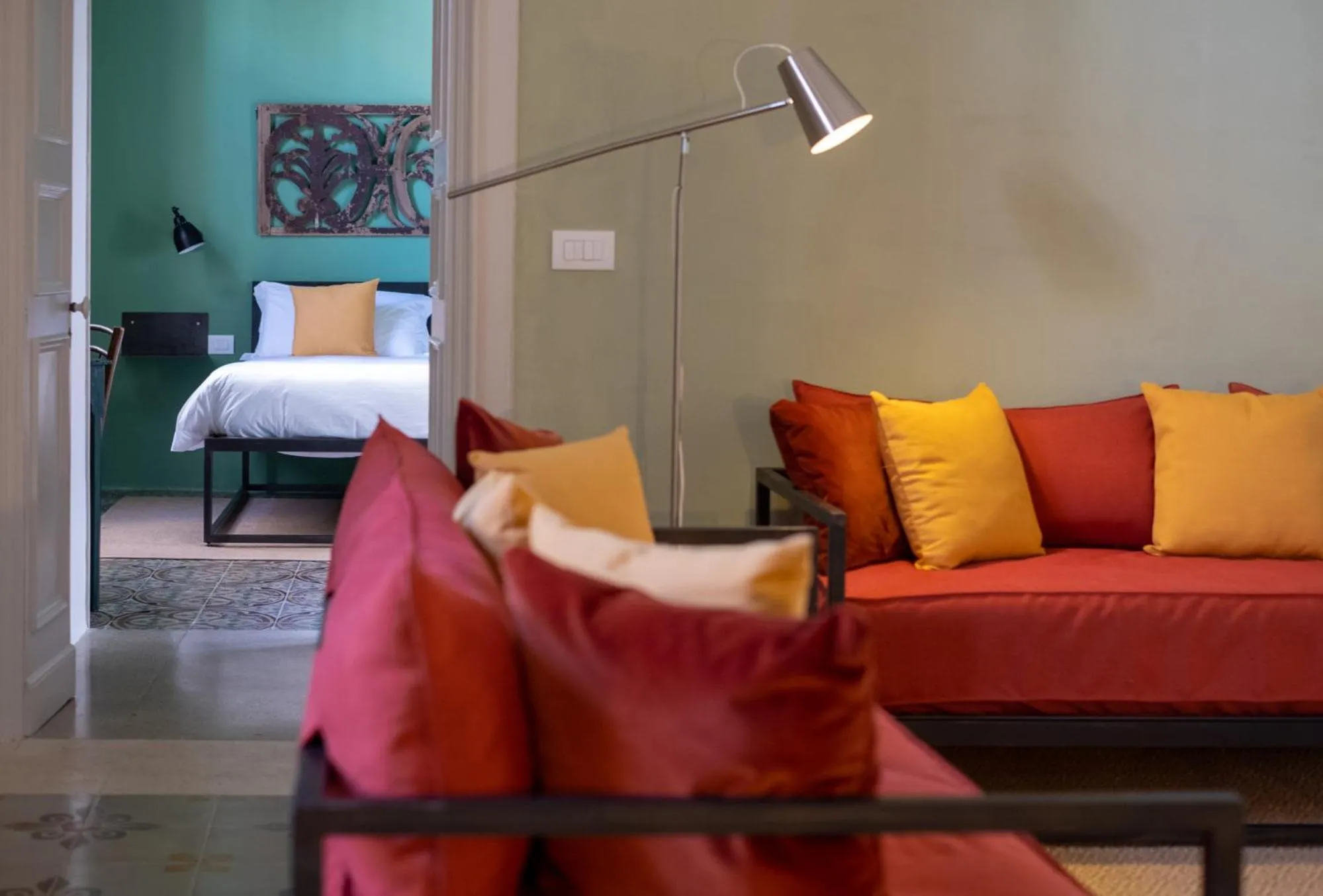 Living room, Bed in Palazzo Garzia Residence - Dimora storica