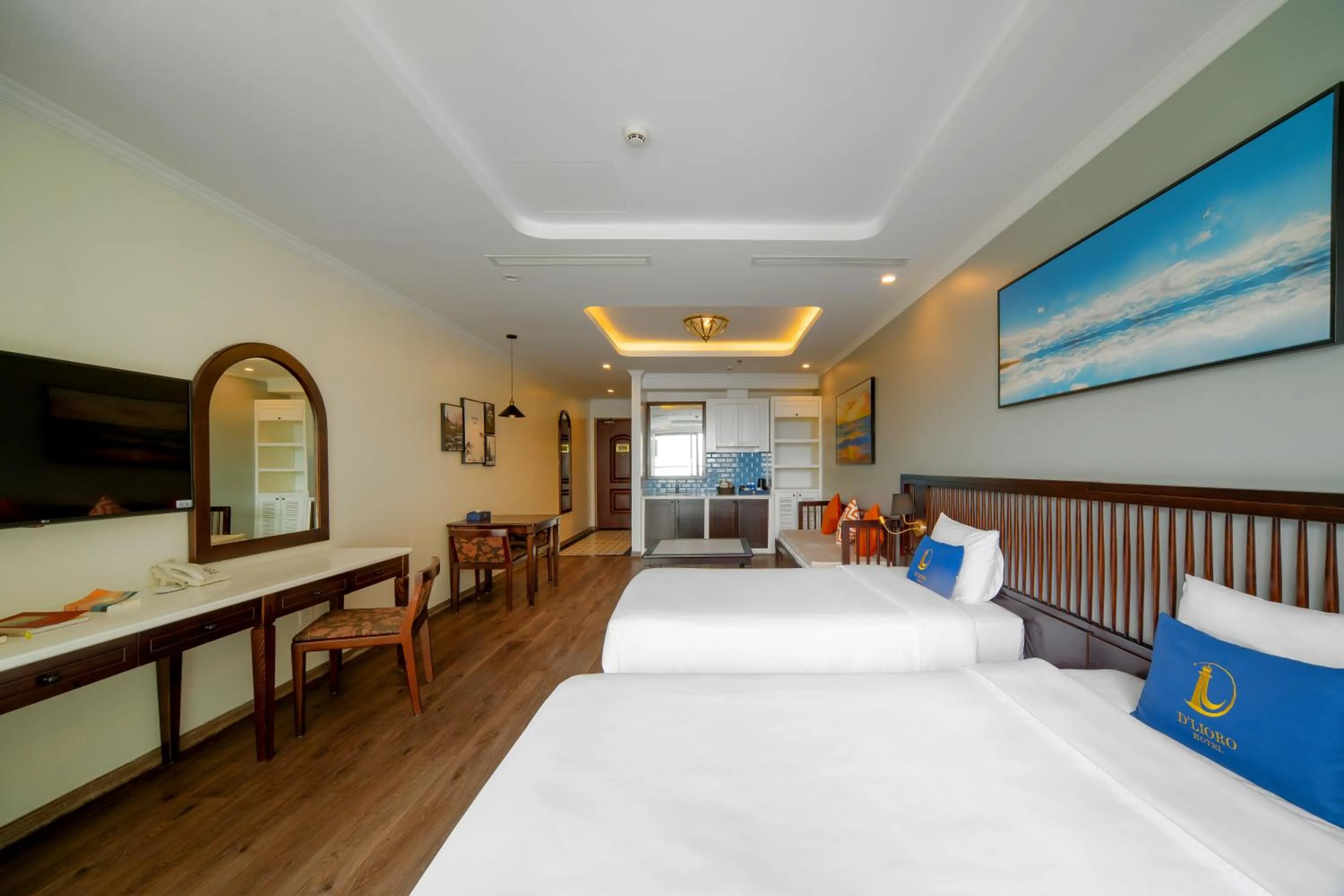 Bed in D'Lioro Hotel & Resort