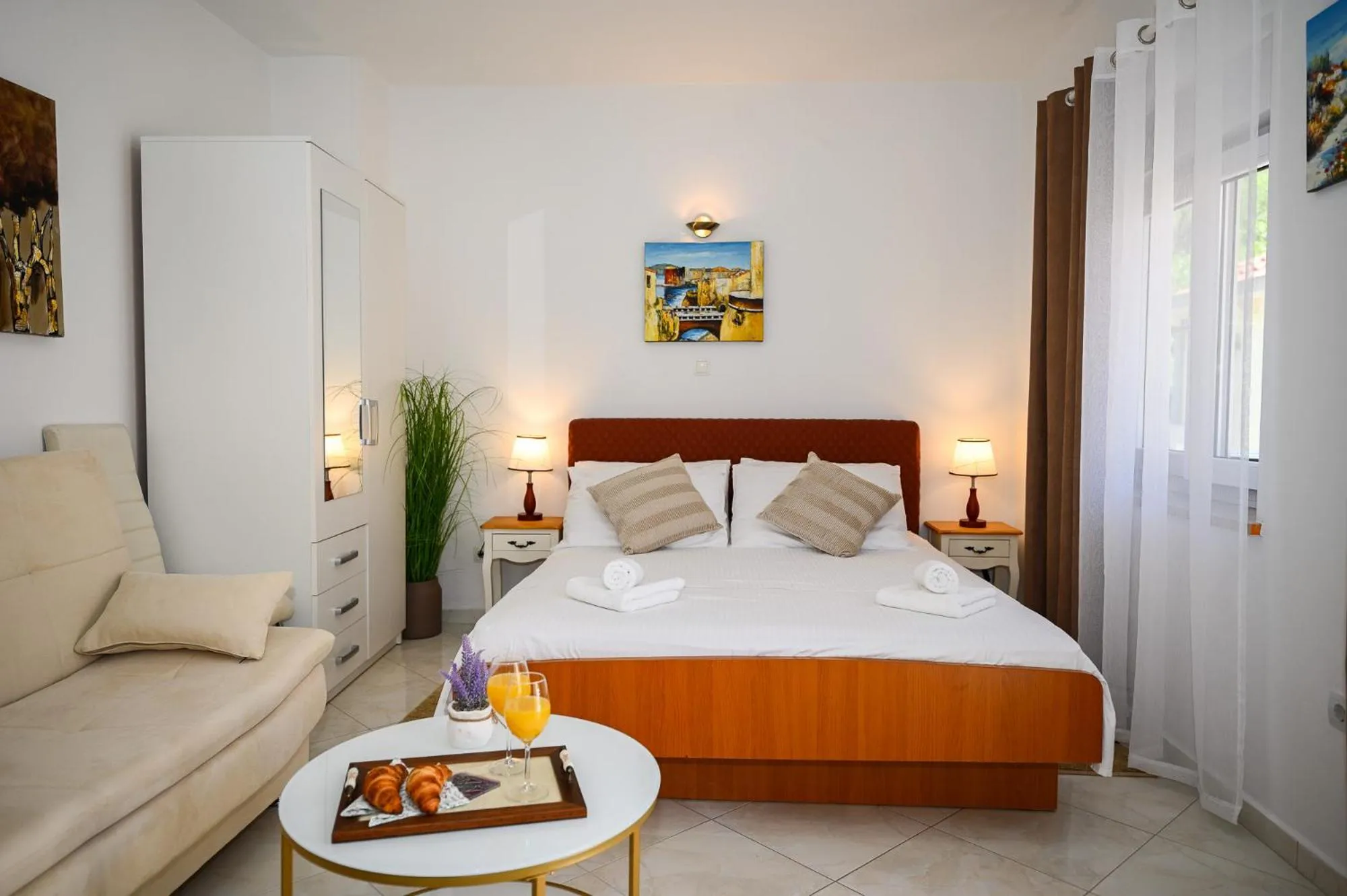 Bedroom, Bed in Beach House Poseydon