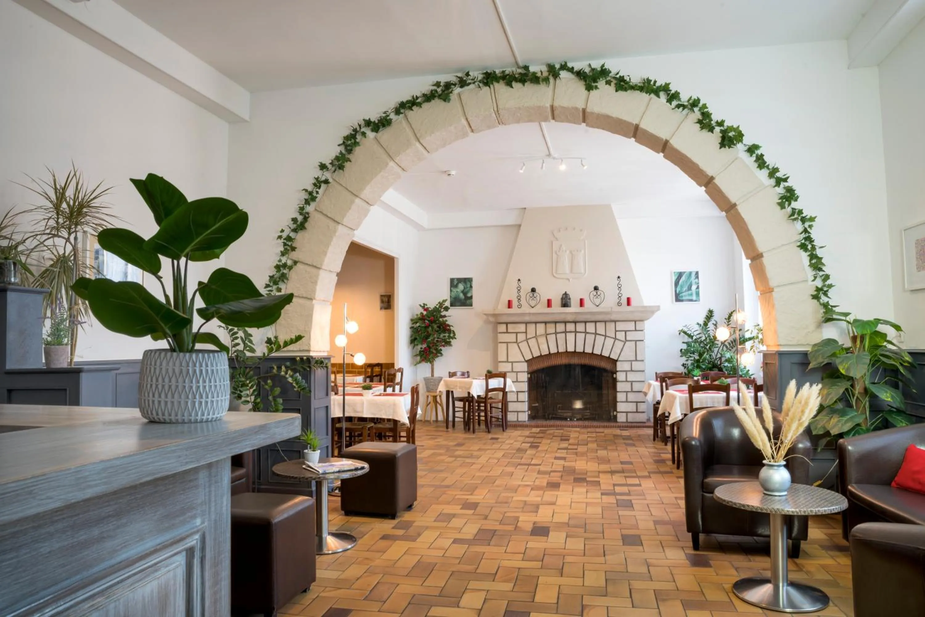 fireplace in Hotel Toppin