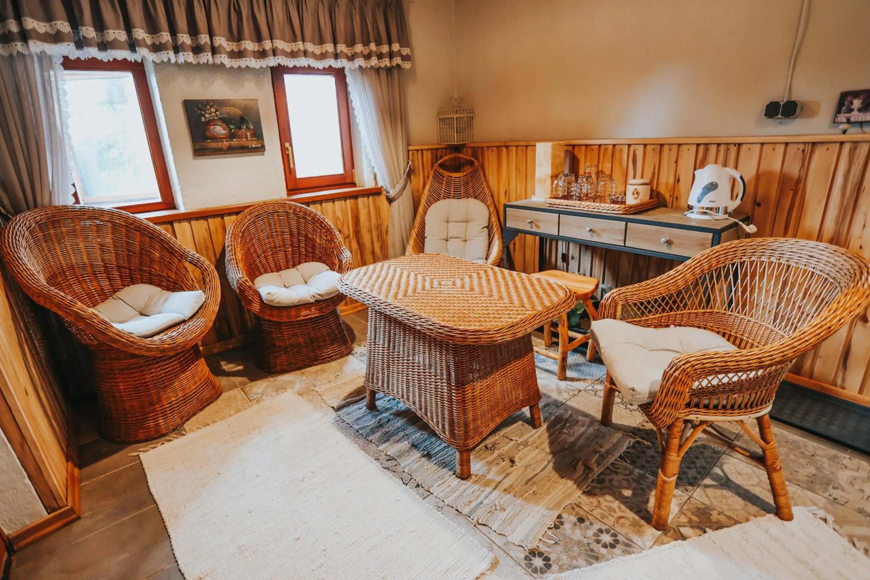 Sauna in Weavers' Guest House Kalndaki