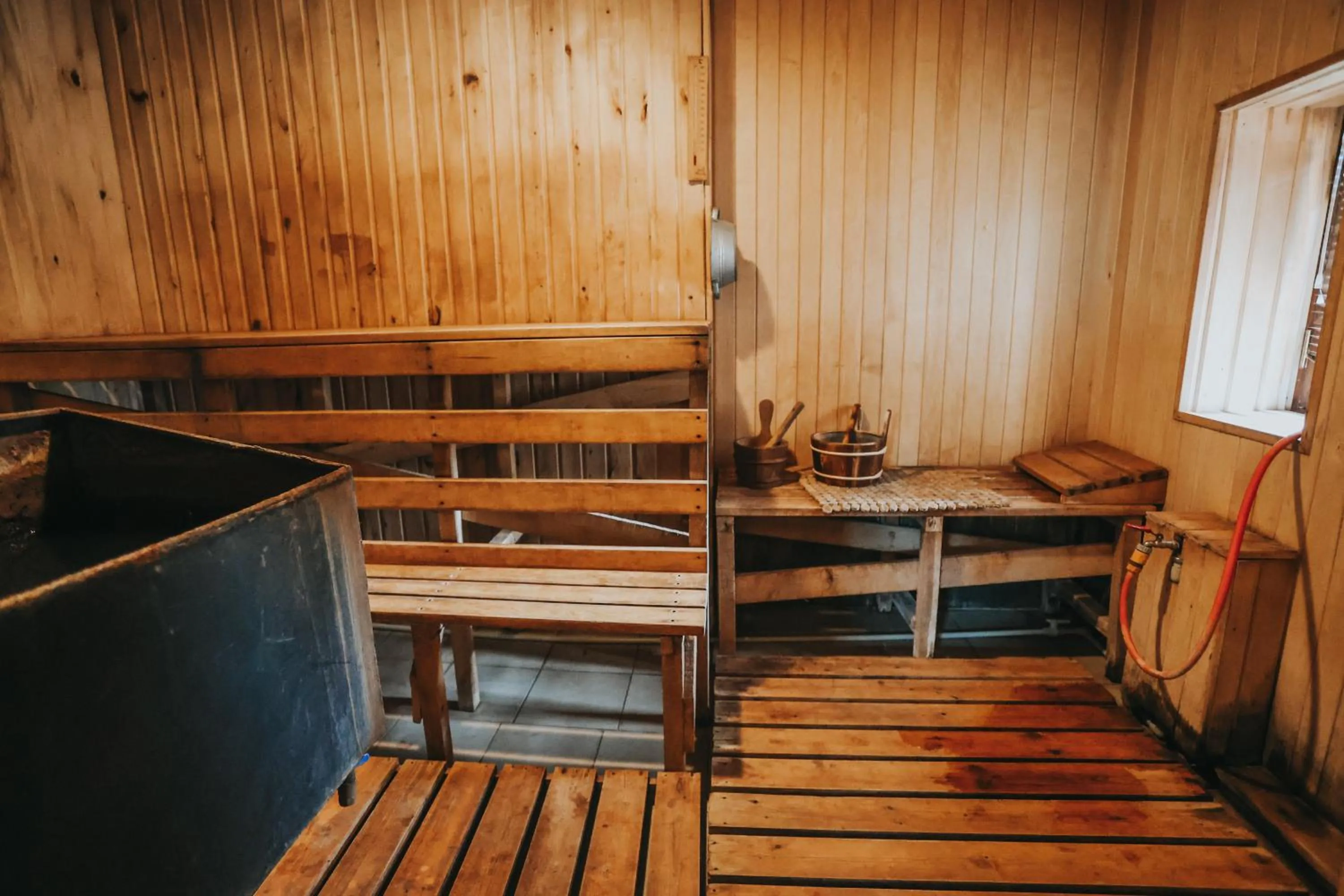 Sauna in Weavers' Guest House Kalndaki