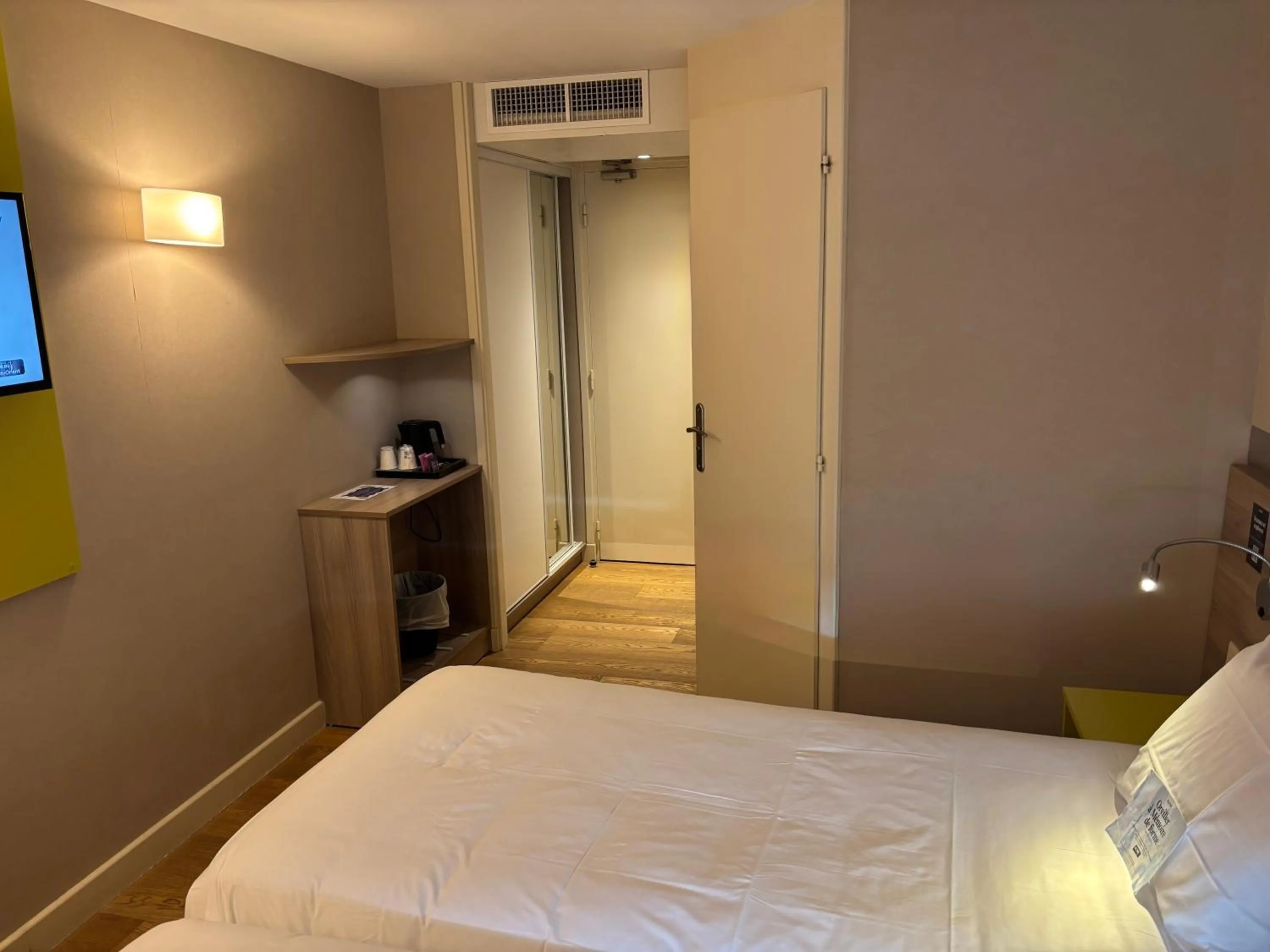 Bedroom, Bed in Kyriad Lyon Est - Saint Bonnet De Mure