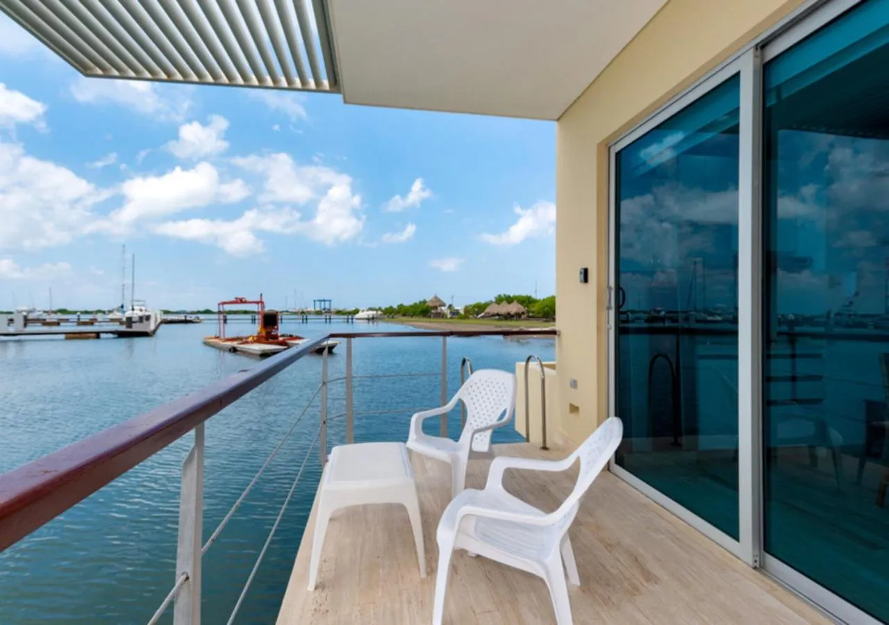 Seating area in Marina Puerto Velero