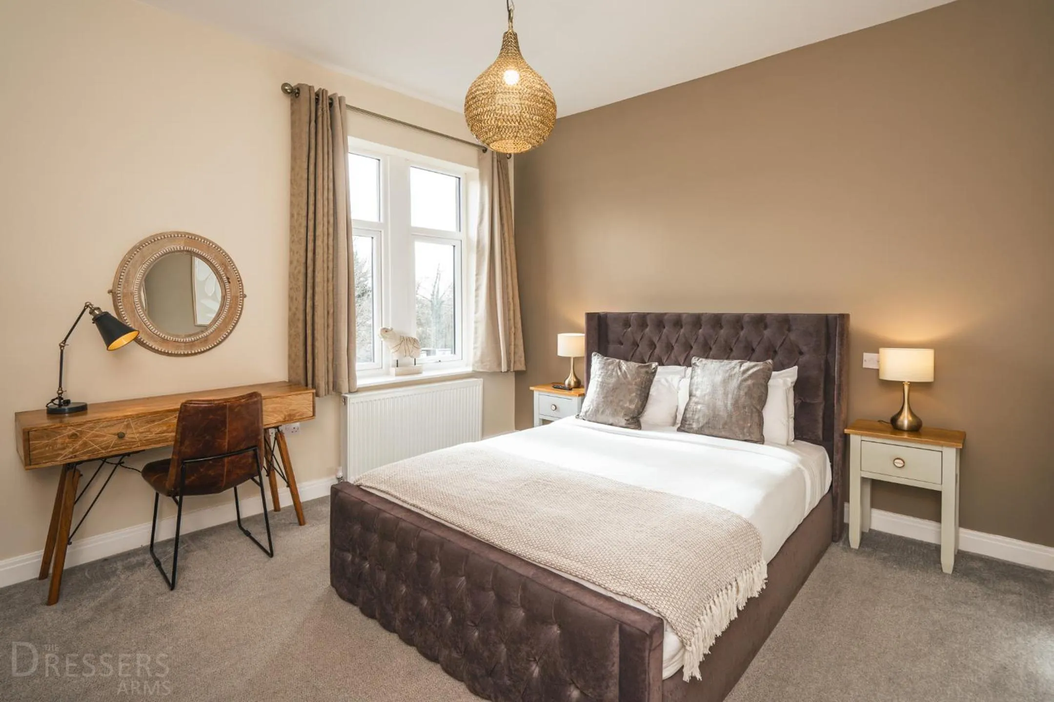 Bed in Rooms at The Dressers Arms