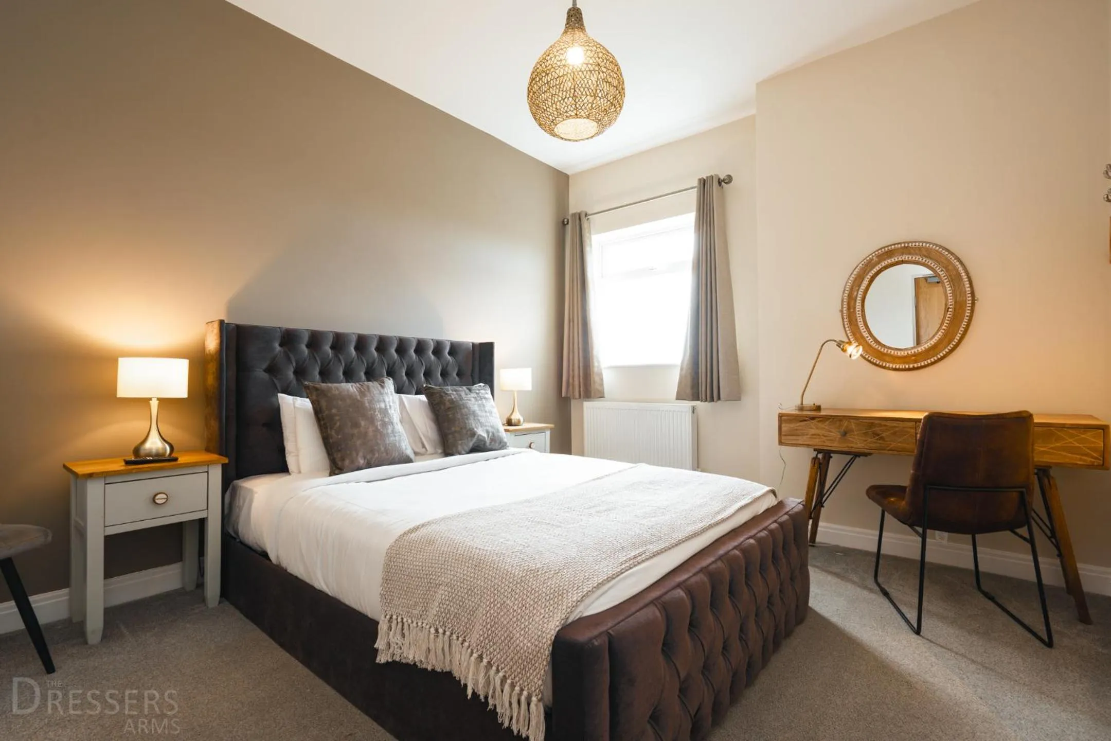 Bed in Rooms at The Dressers Arms