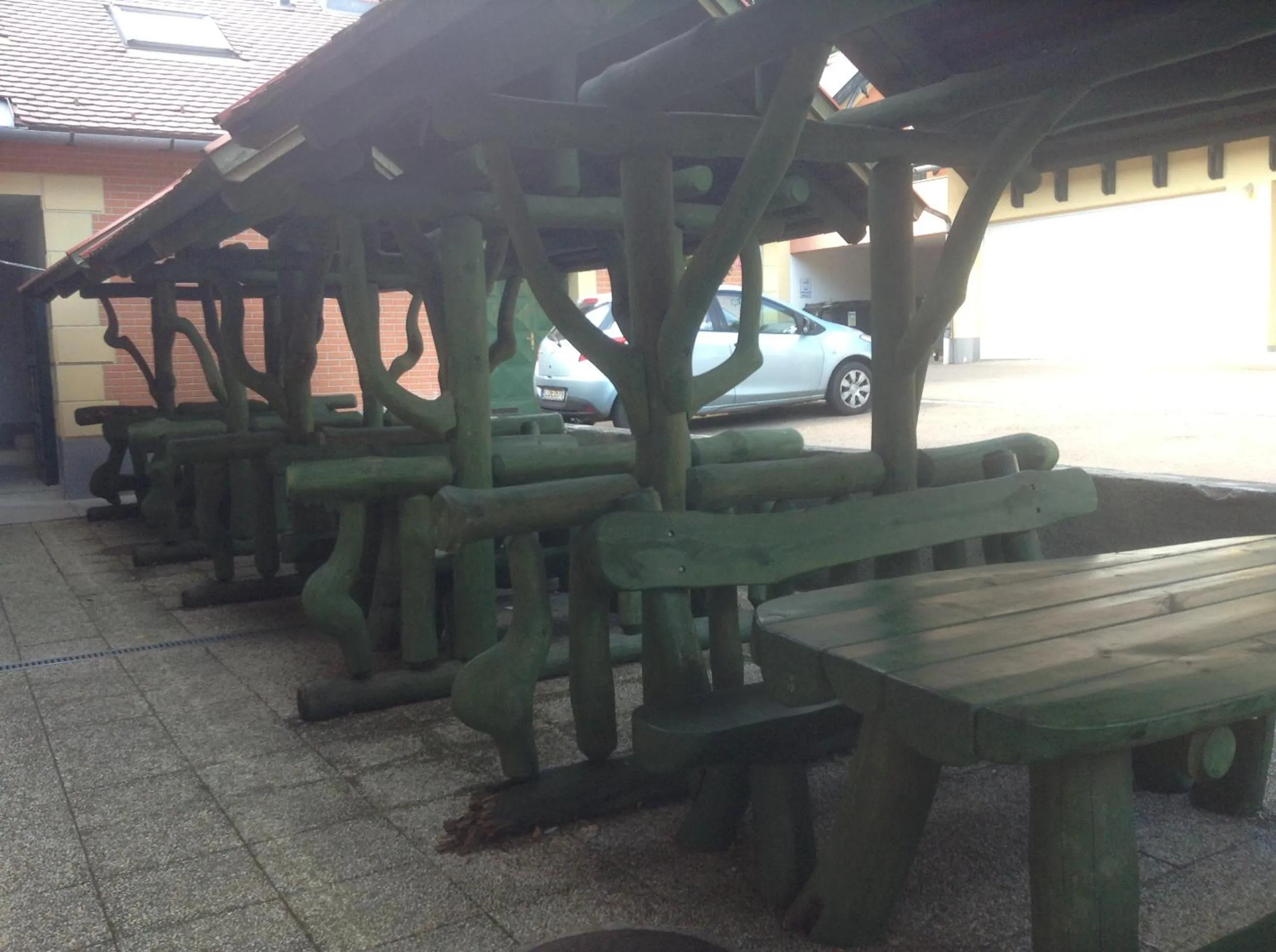 Balcony/Terrace in St. Hubertus Étterem és Panzió