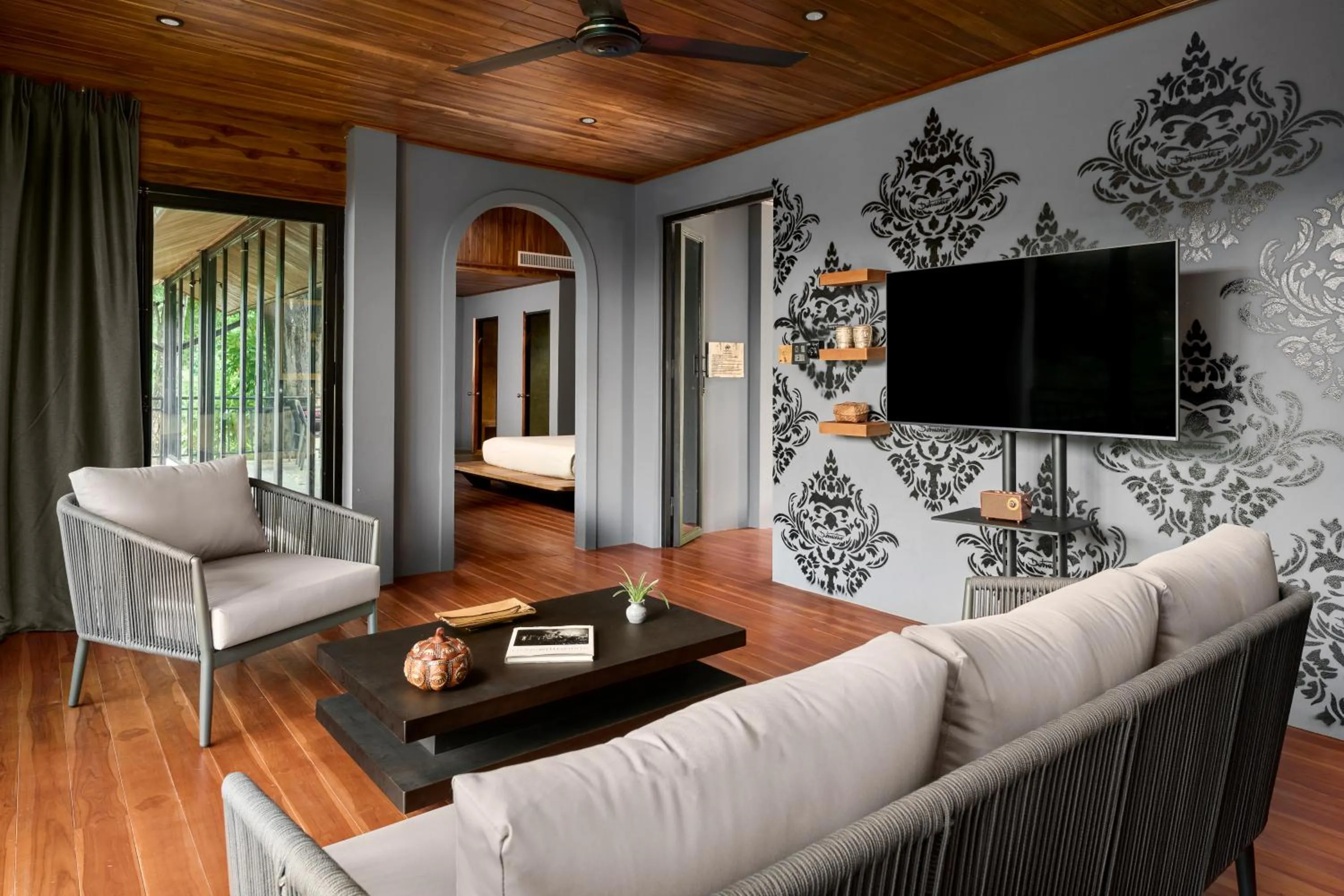 Living room in The Namkhan, a Small Luxury Hotel of the World