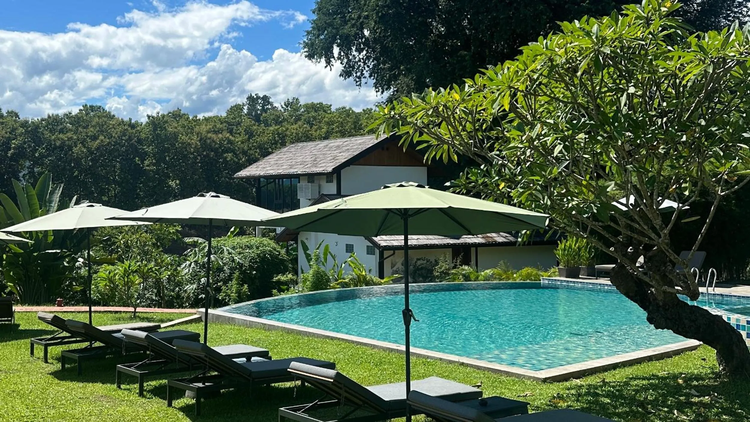 Pool view in The Namkhan, a Small Luxury Hotel of the World