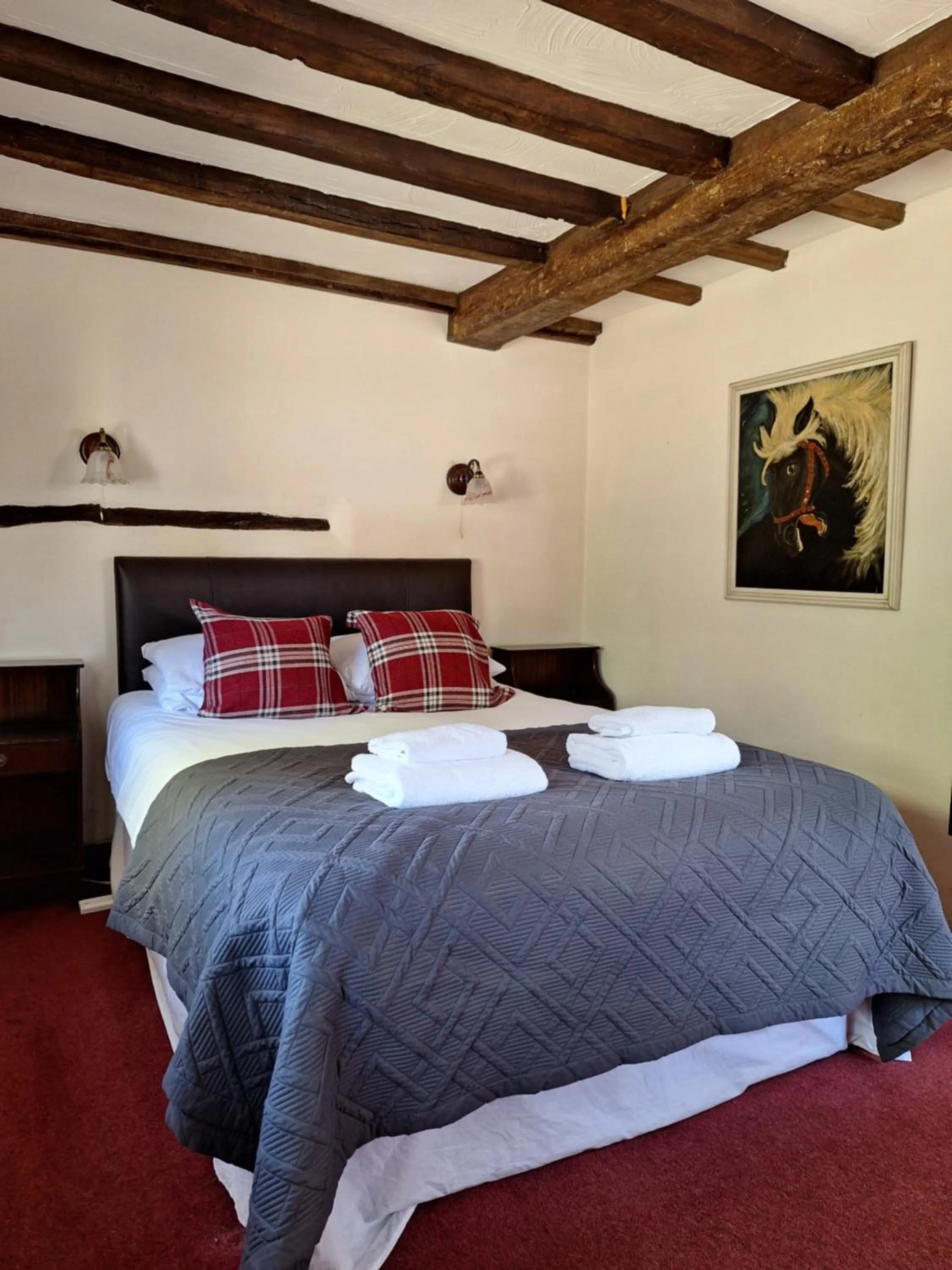 Bed in George & Dragon Country Pub & Hotel Wolverton Townsend