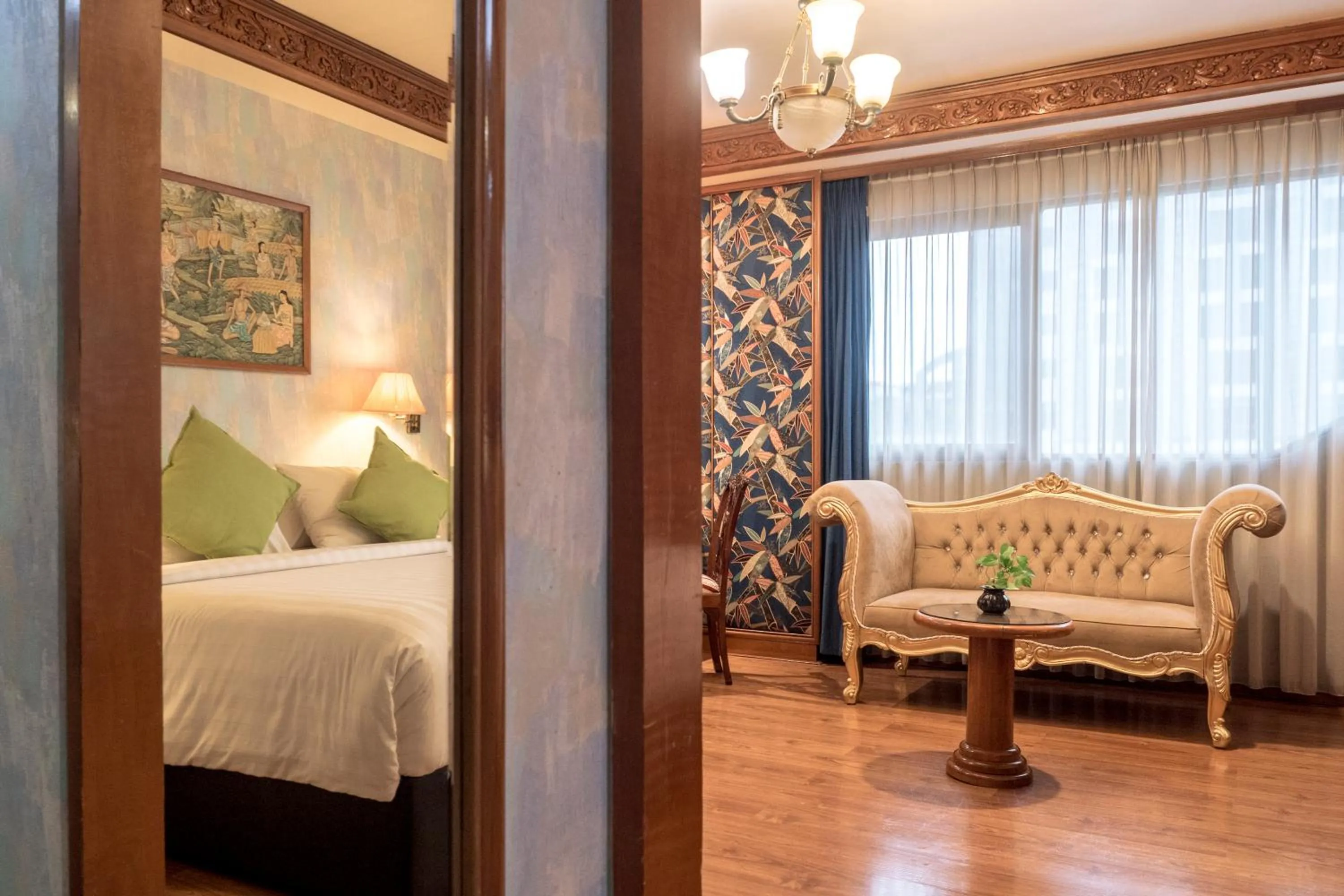 Seating area, Bed in The Hills Batam