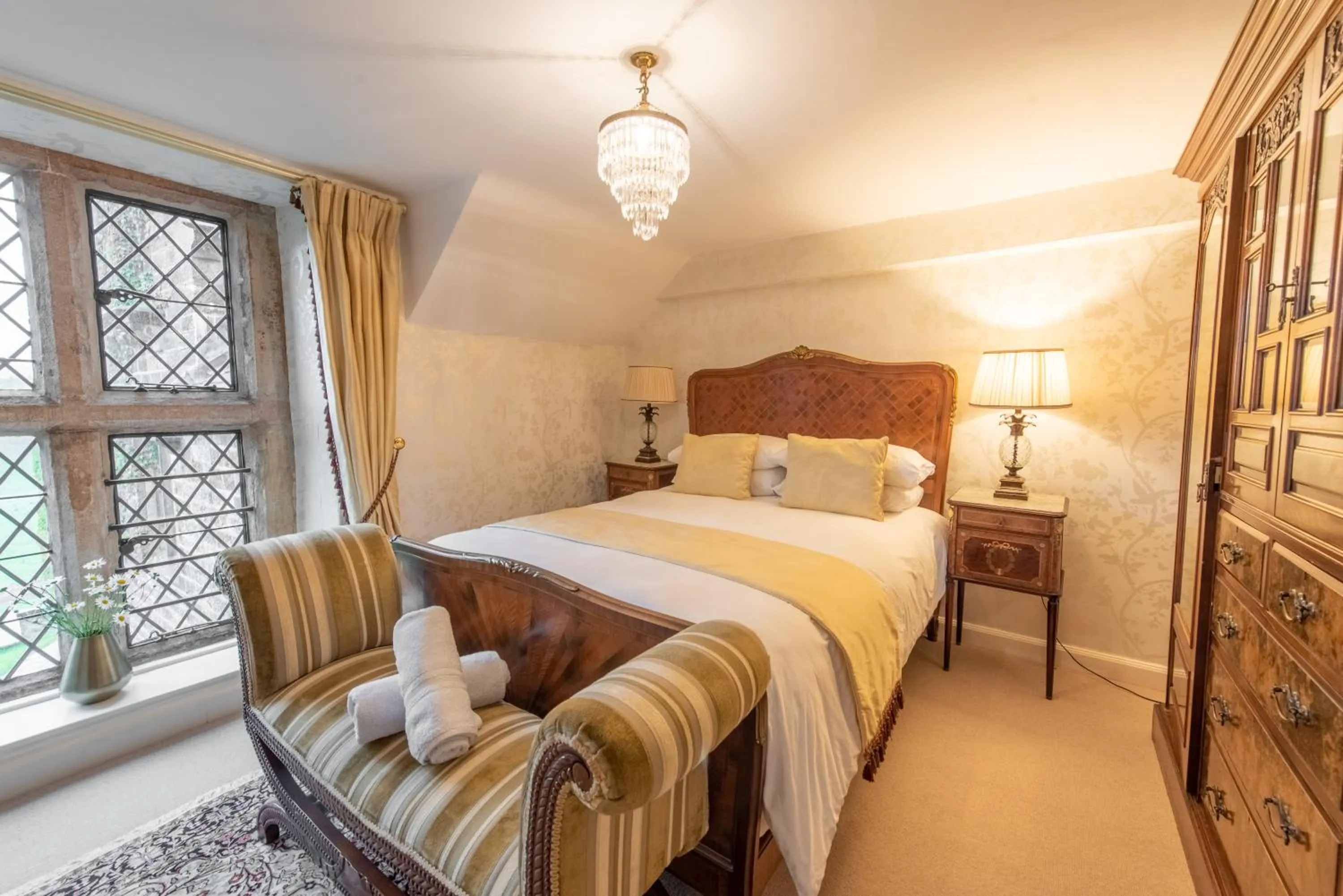 Bedroom, Bed in Florence Nightingale Suites at Lea Hurst
