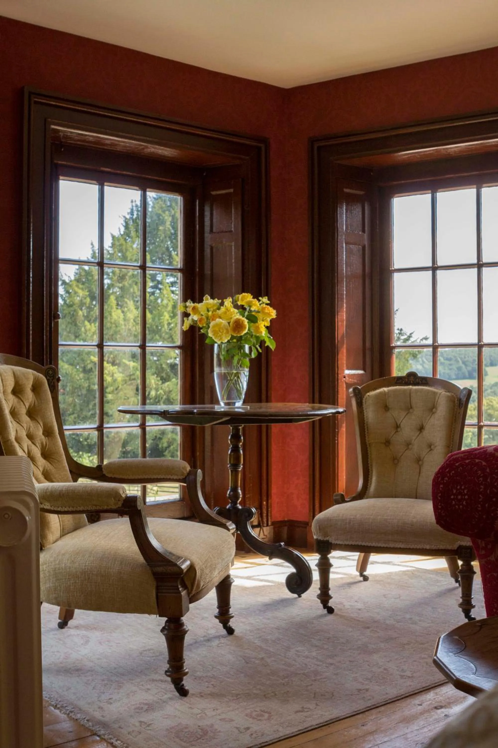 Living room in Florence Nightingale Suites at Lea Hurst