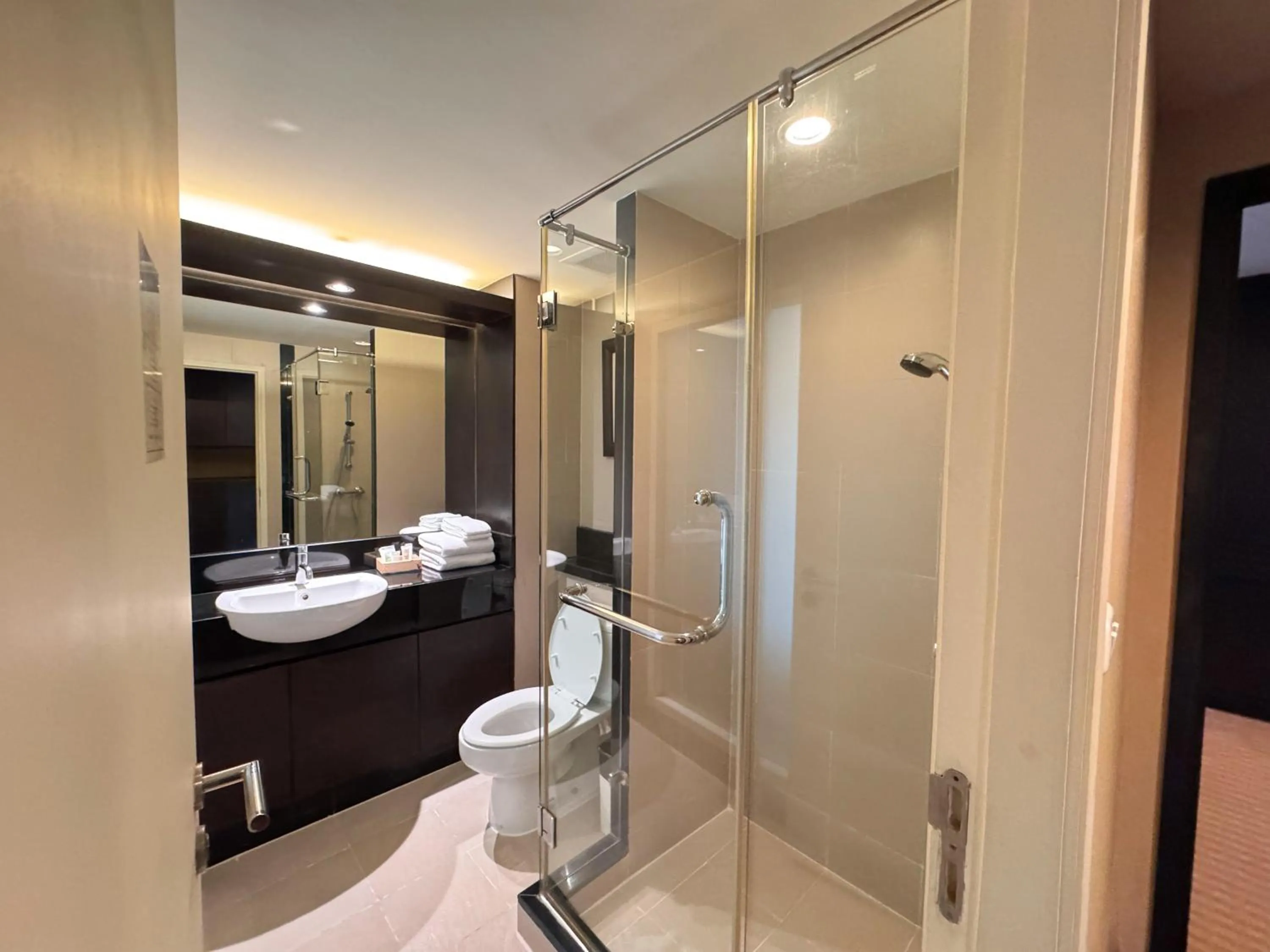 Shower in The Narathiwas Hotel & Residence Sathorn Bangkok