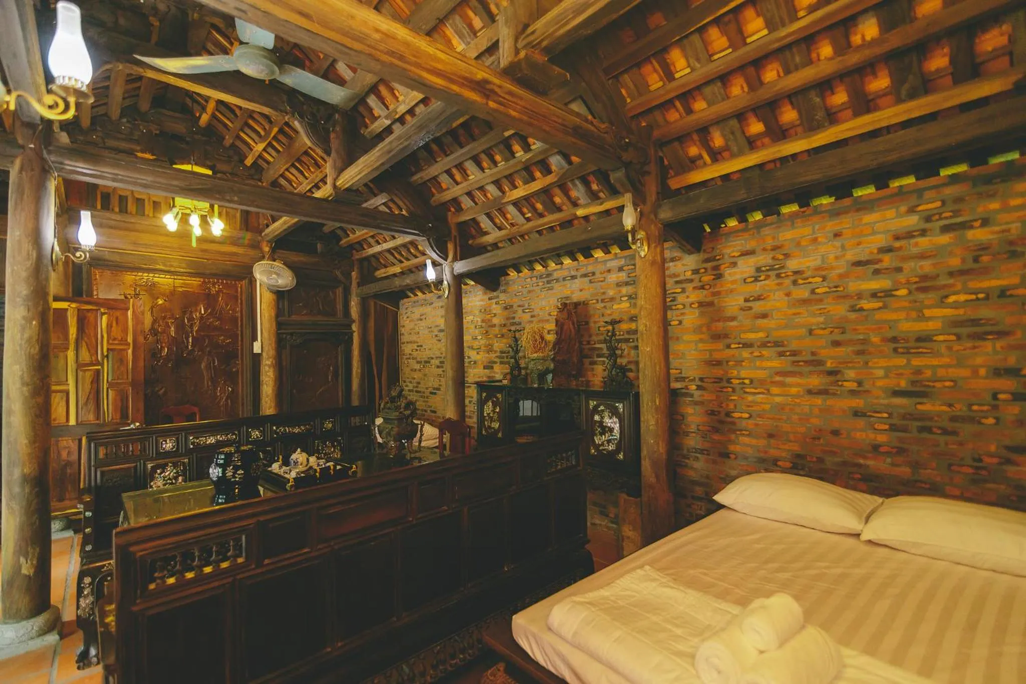 Living room in CASA ECO Mekong Resort