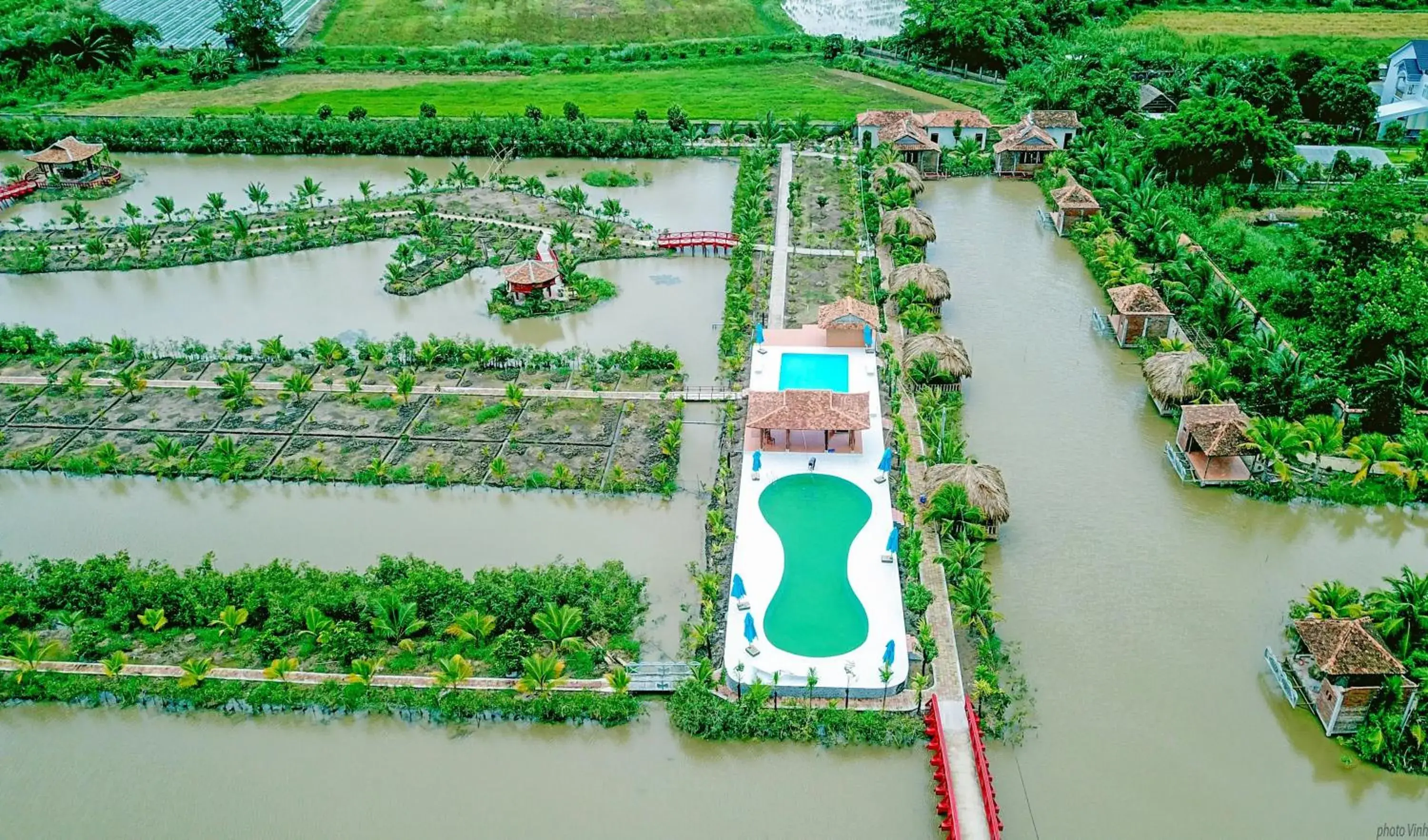 Bird's eye view in CASA ECO Mekong Resort Bird's eye view in CASA ECO Mekong Resort
