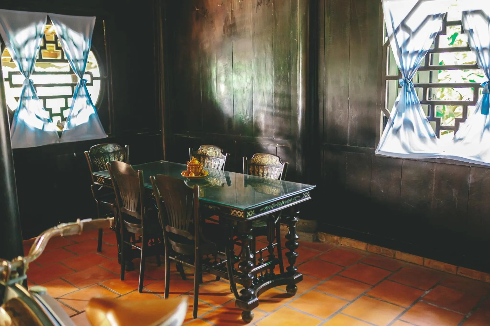 Living room in CASA ECO Mekong Resort