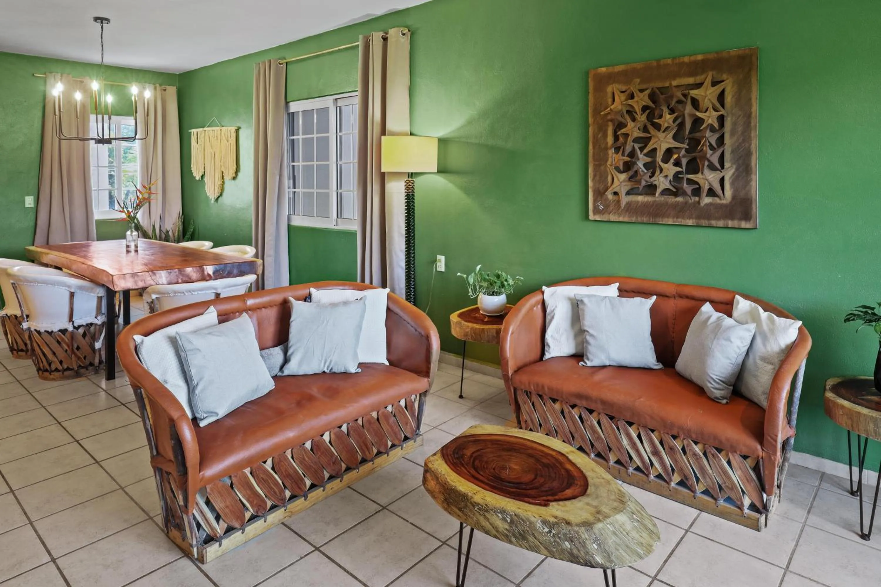 Living room, Bed in Villas Pura Chacala