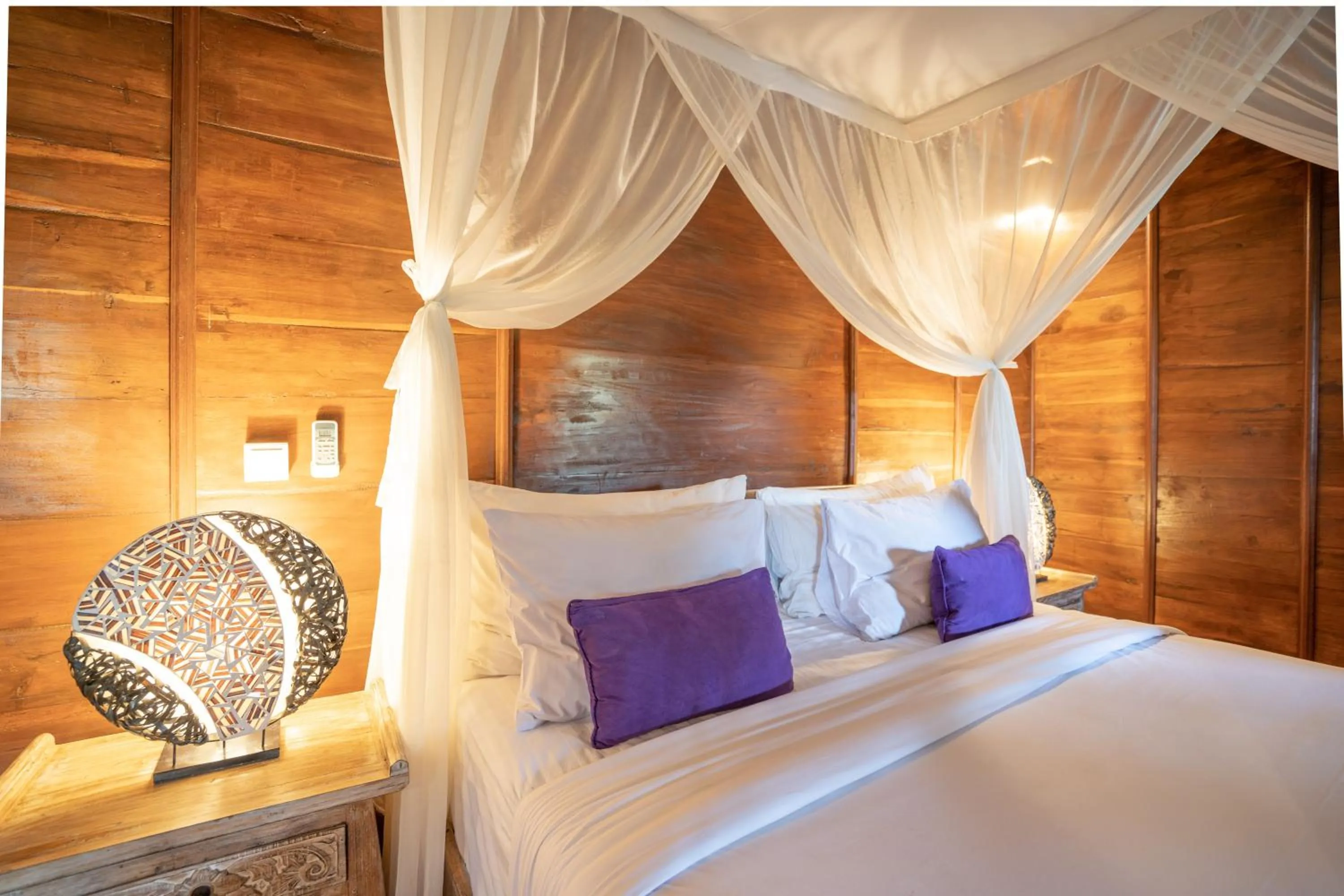 Bed in Uma Sebatu Villa Ubud