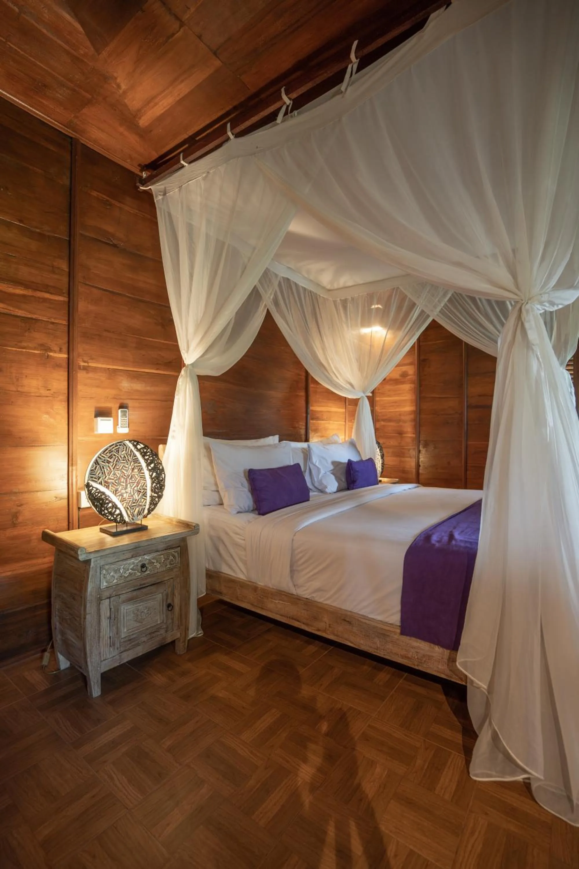 Bed in Uma Sebatu Villa Ubud