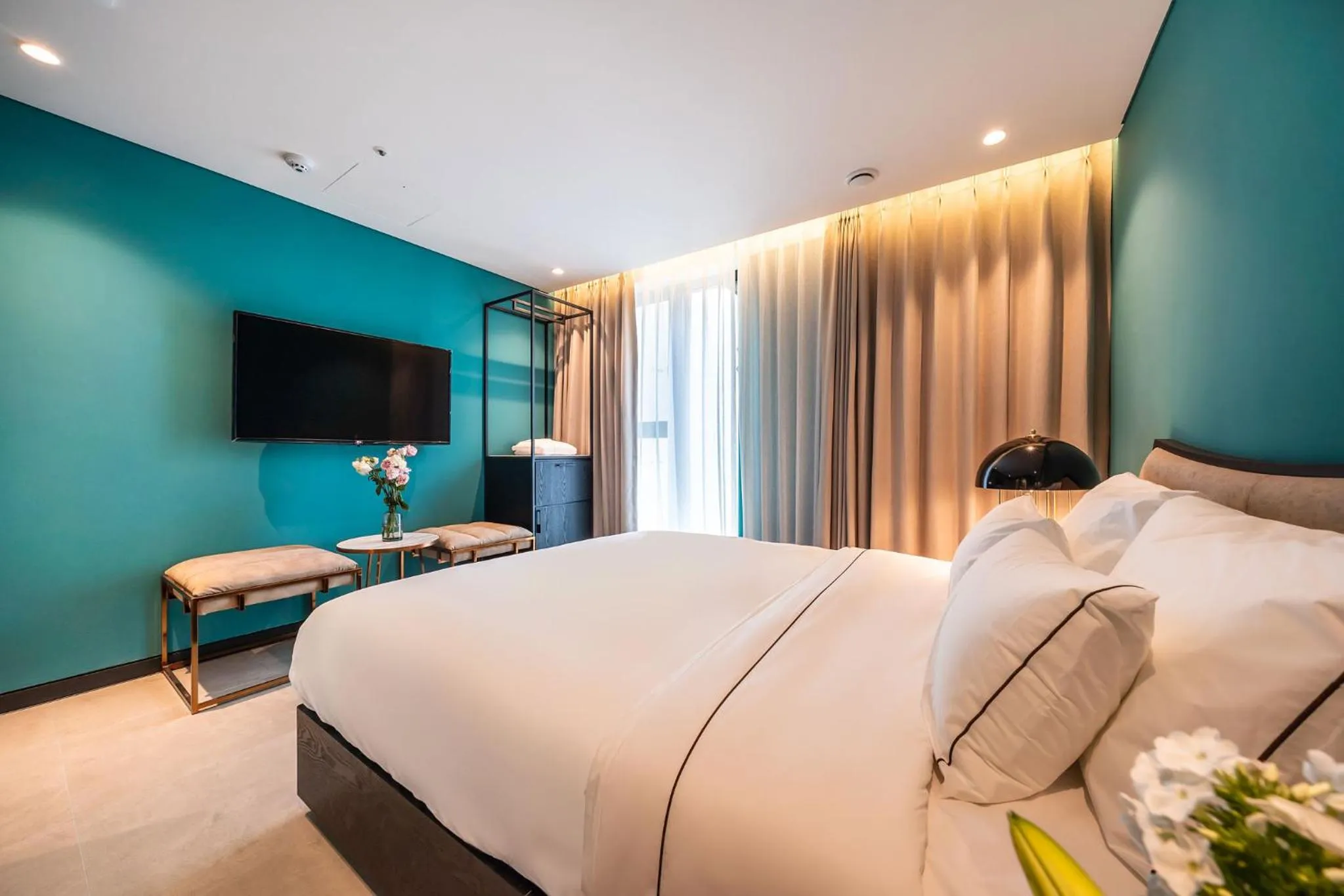 Bed in Hotel the Castle Jamsil-Sene